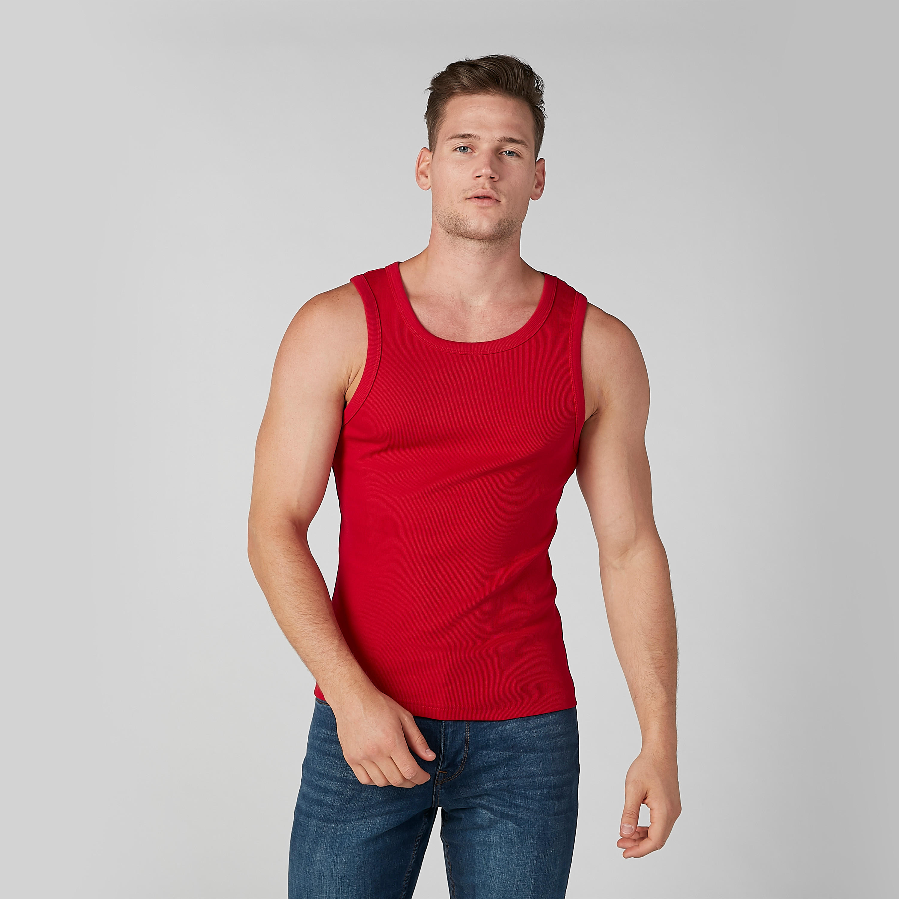 فيست بارز الملمس دون أكمام بياقة عميقة-men-clothing-tshirtsandpolos-vests-image-2