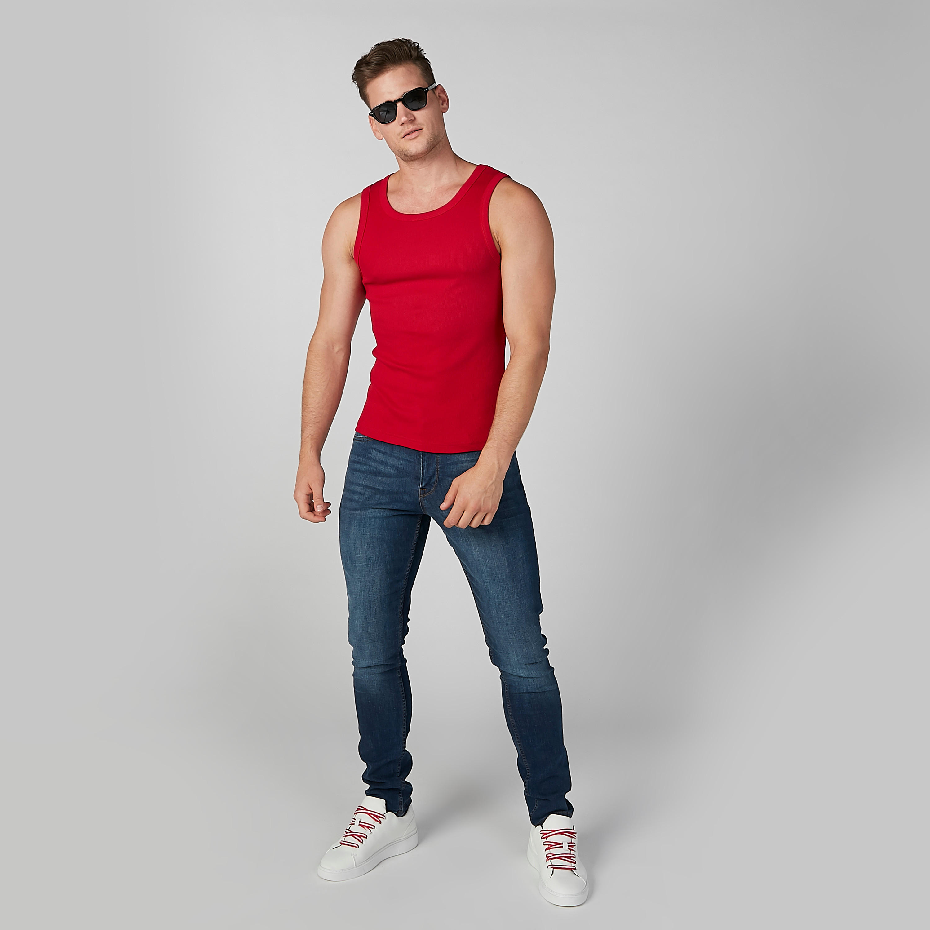 فيست بارز الملمس دون أكمام بياقة عميقة-men-clothing-tshirtsandpolos-vests-image-4