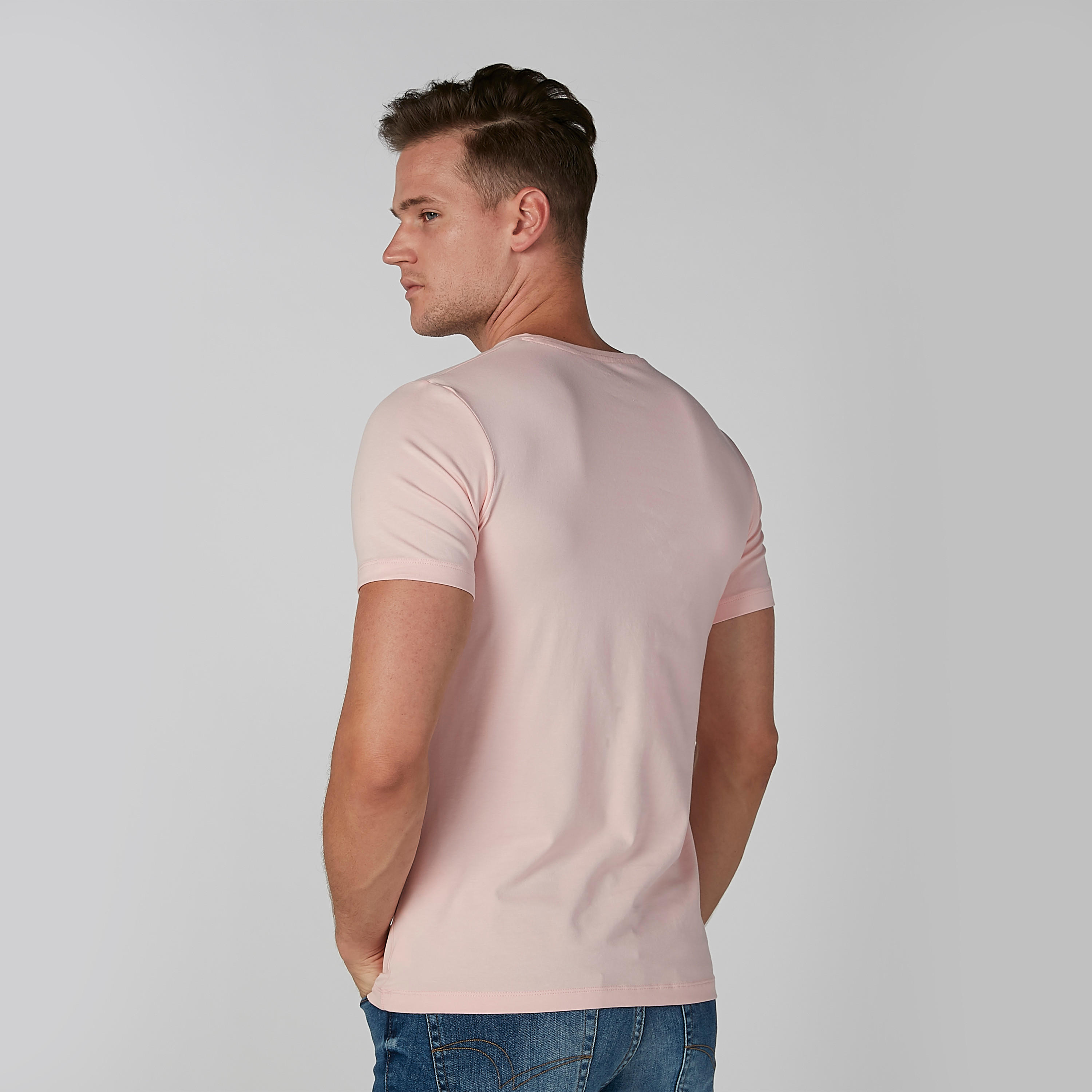 تيشيرت سادة بياقة مستديرة وأكمام قصيرة-men-clothing-tshirtsandpolos-tshirts-image-1