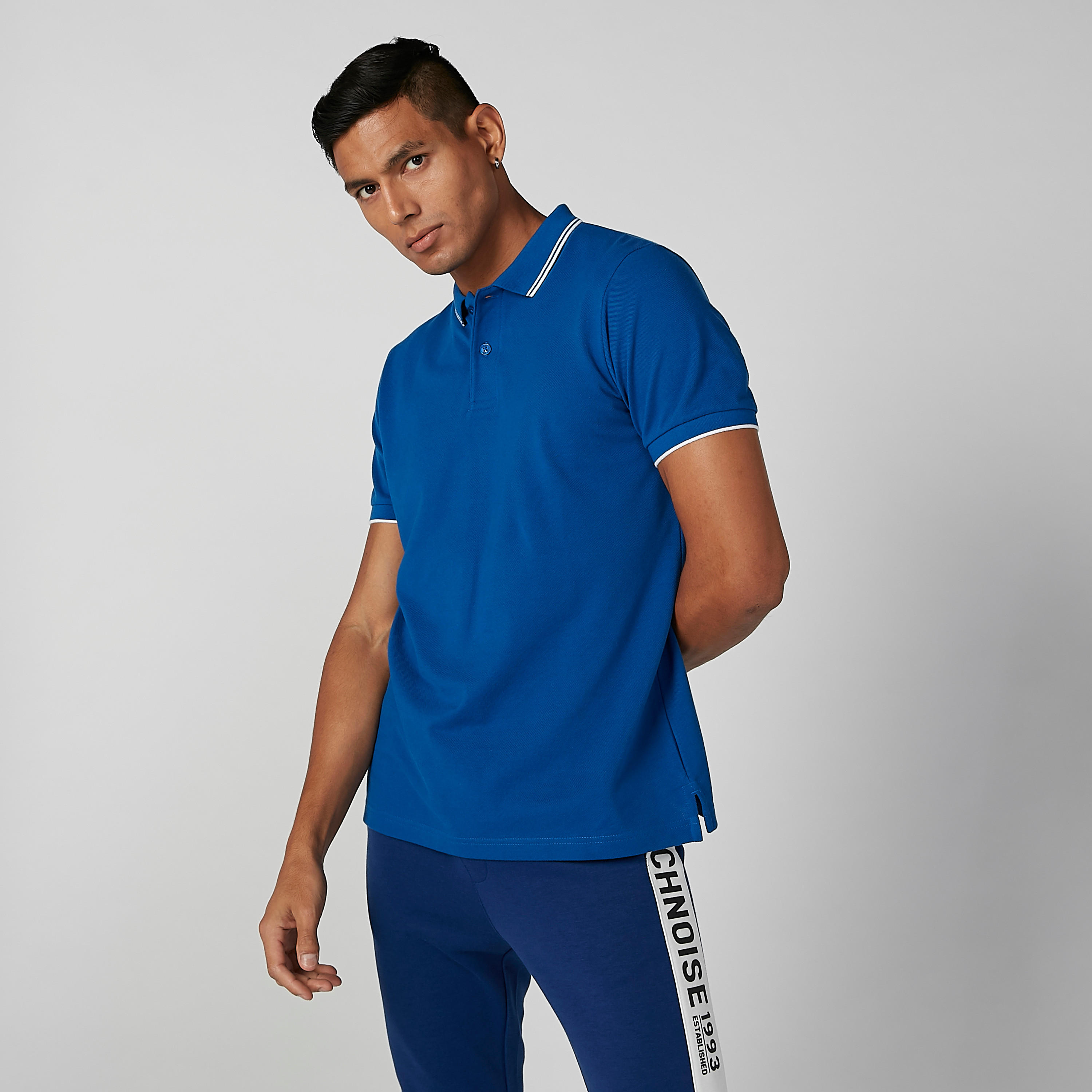 تيشيرت سادة بياقة بولو وأكمام قصيرة-men-clothing-tshirtsandpolos-polos-image-2