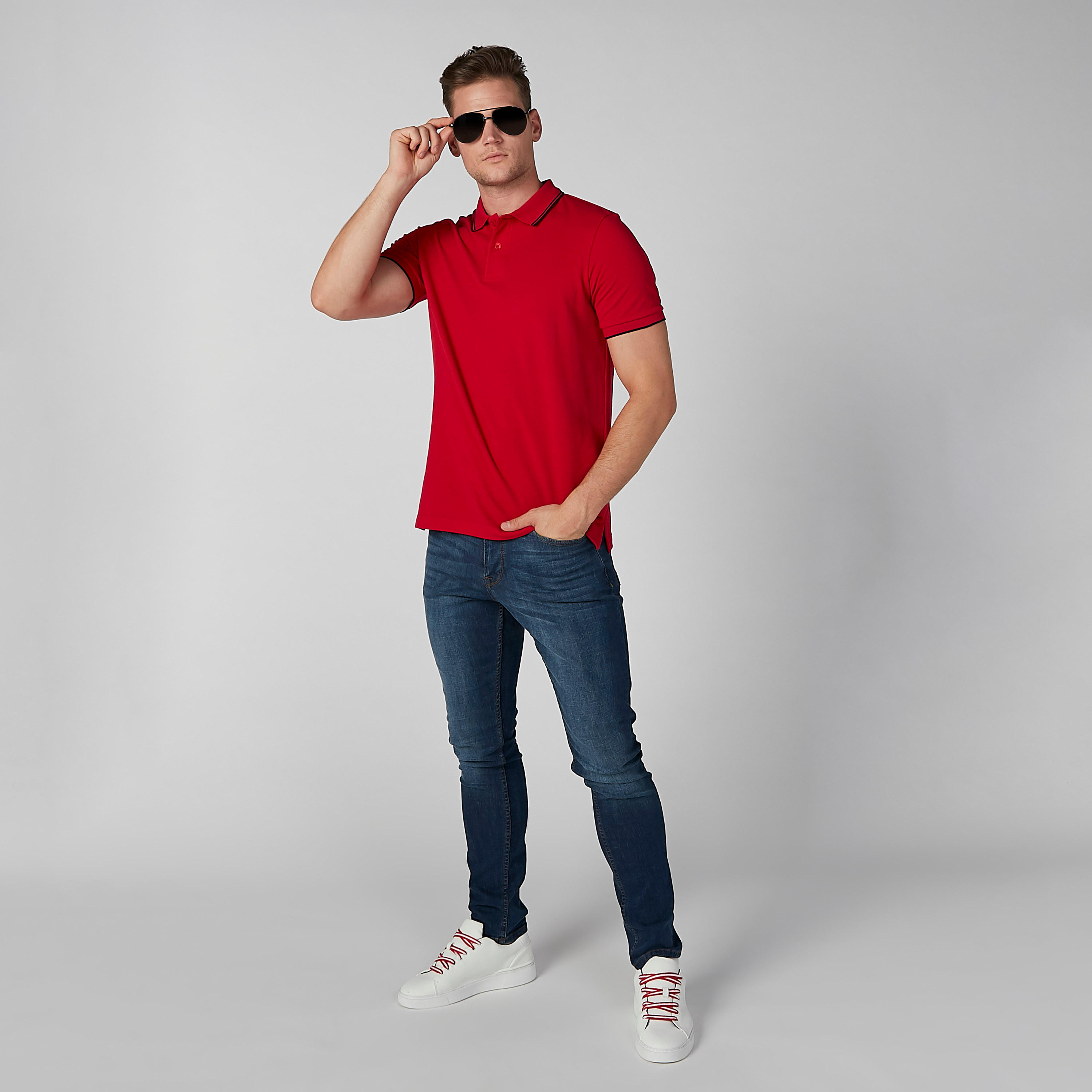 تيشيرت سادة بياقة بولو وأكمام قصيرة-men-clothing-tshirtsandpolos-polos-image-5