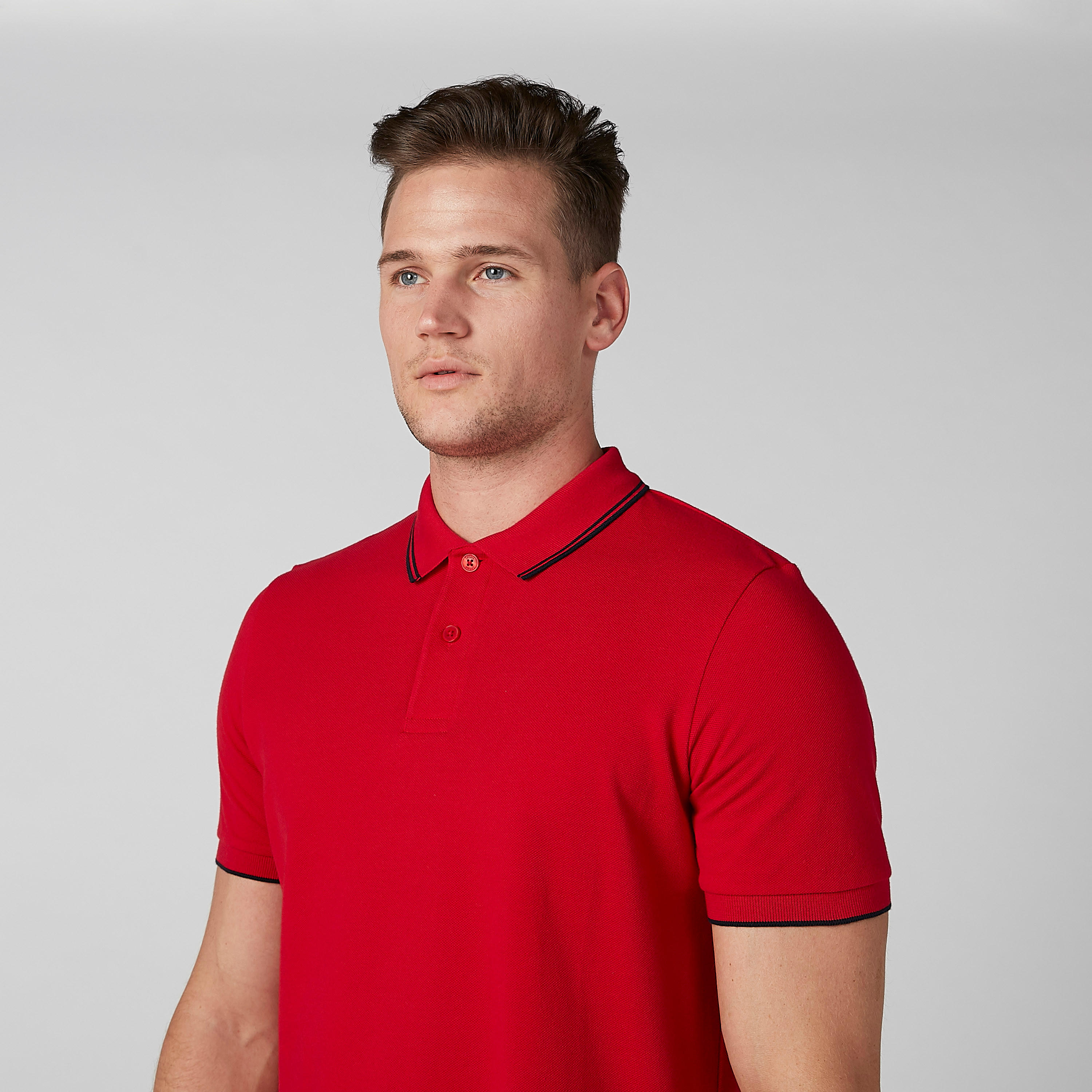 تيشيرت سادة بياقة بولو وأكمام قصيرة-men-clothing-tshirtsandpolos-polos-image-4