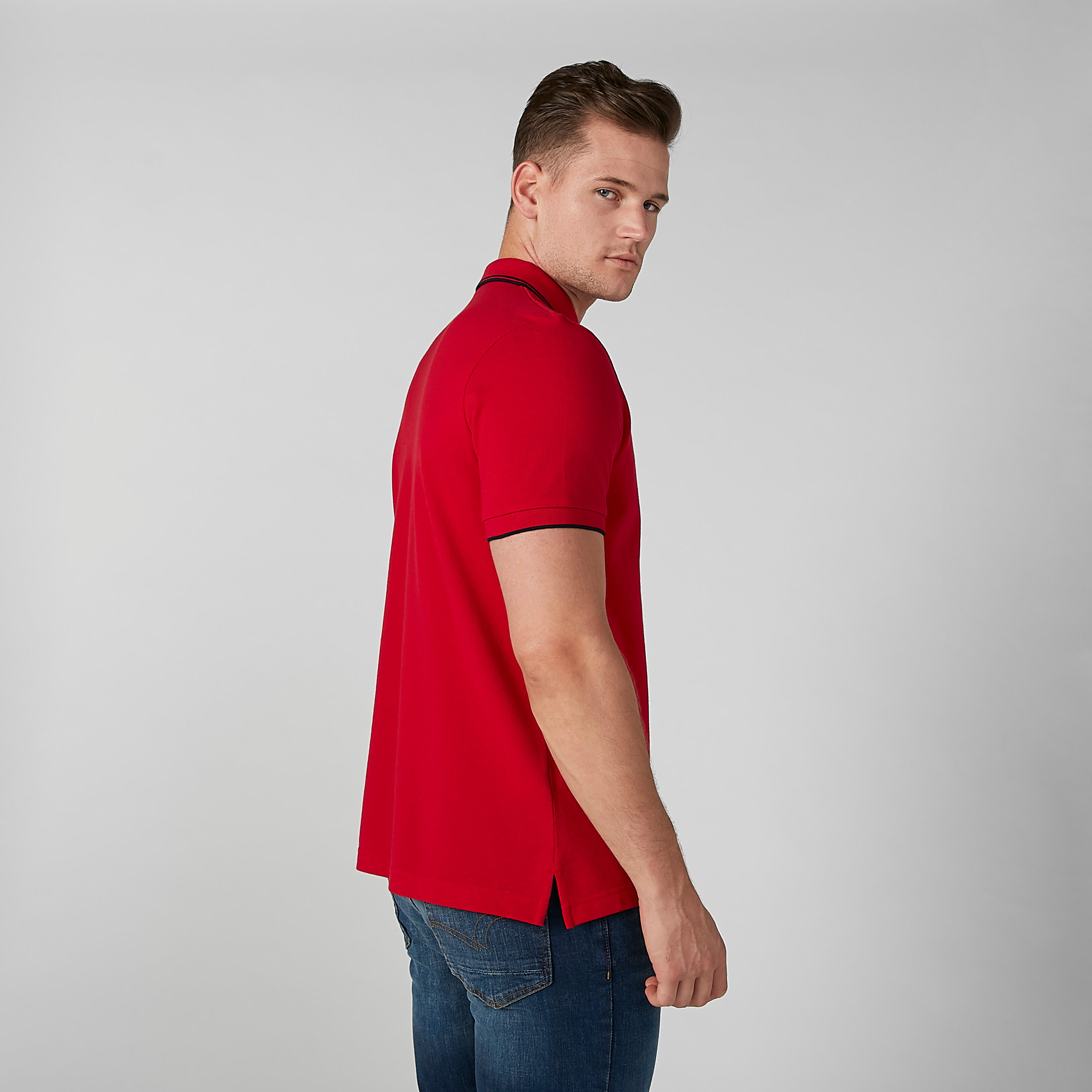 تيشيرت سادة بياقة بولو وأكمام قصيرة-men-clothing-tshirtsandpolos-polos-image-1