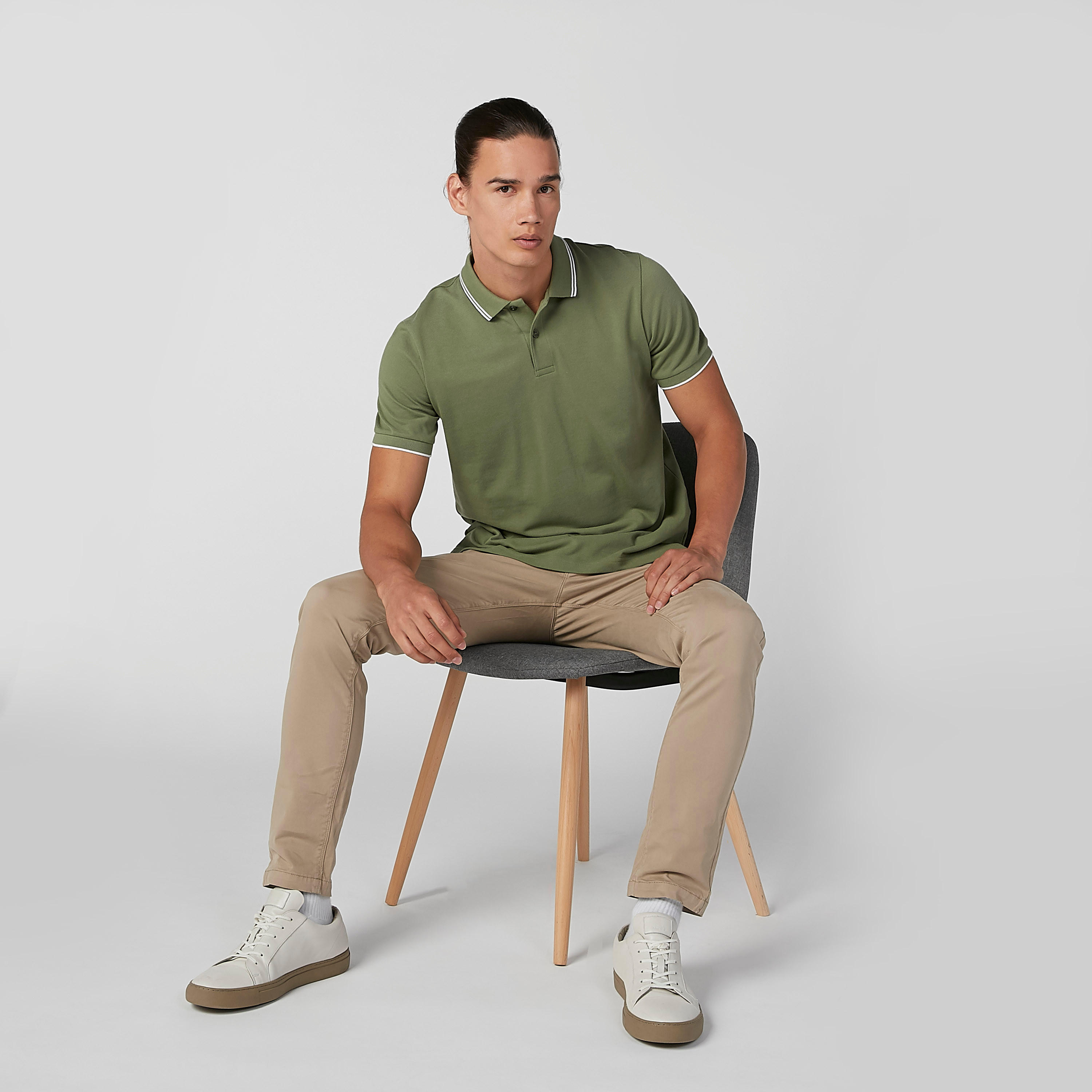 تيشيرت سادة بياقة بولو وأكمام قصيرة-men-clothing-tshirtsandpolos-polos-image-1