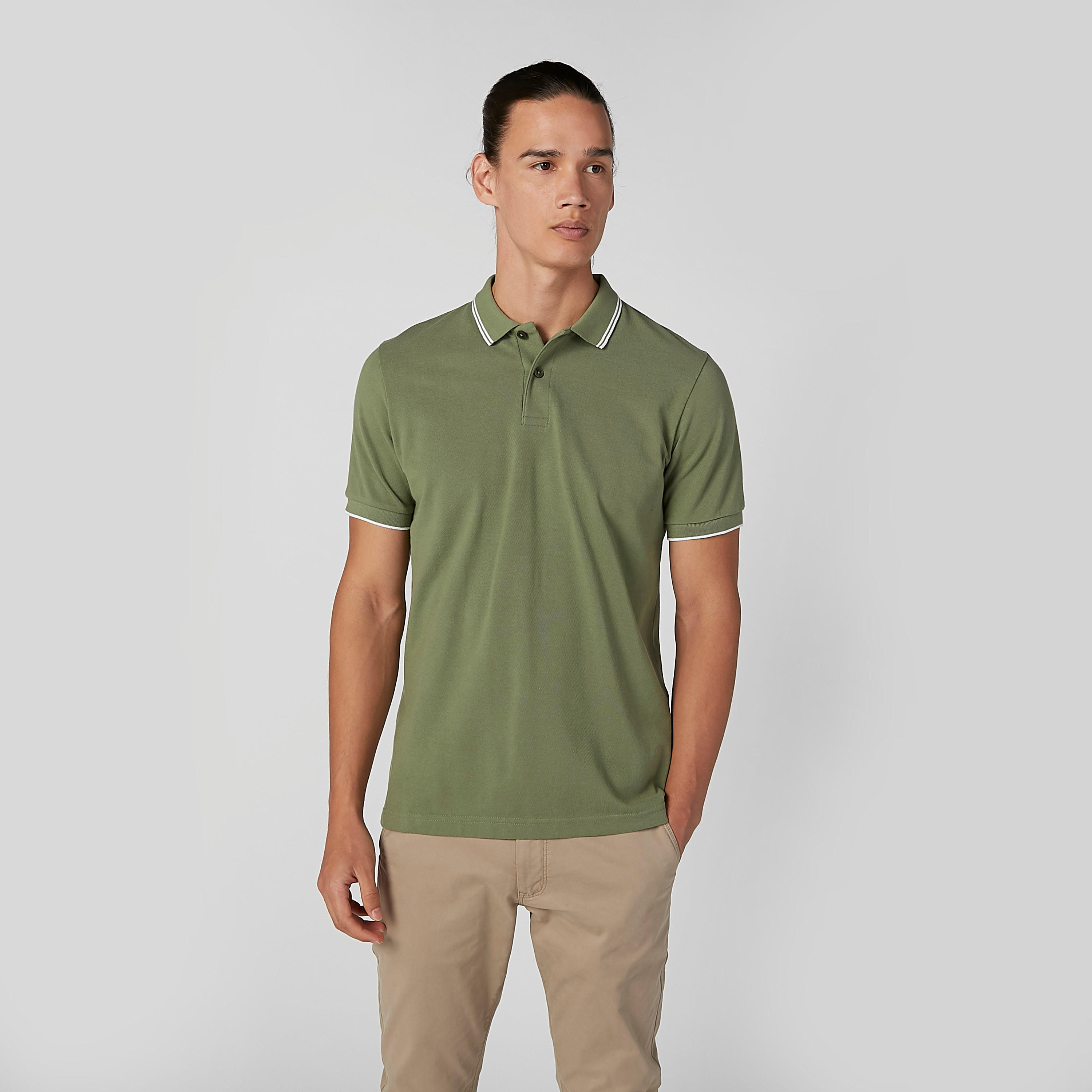 تيشيرت سادة بياقة بولو وأكمام قصيرة-men-clothing-tshirtsandpolos-polos-image-2