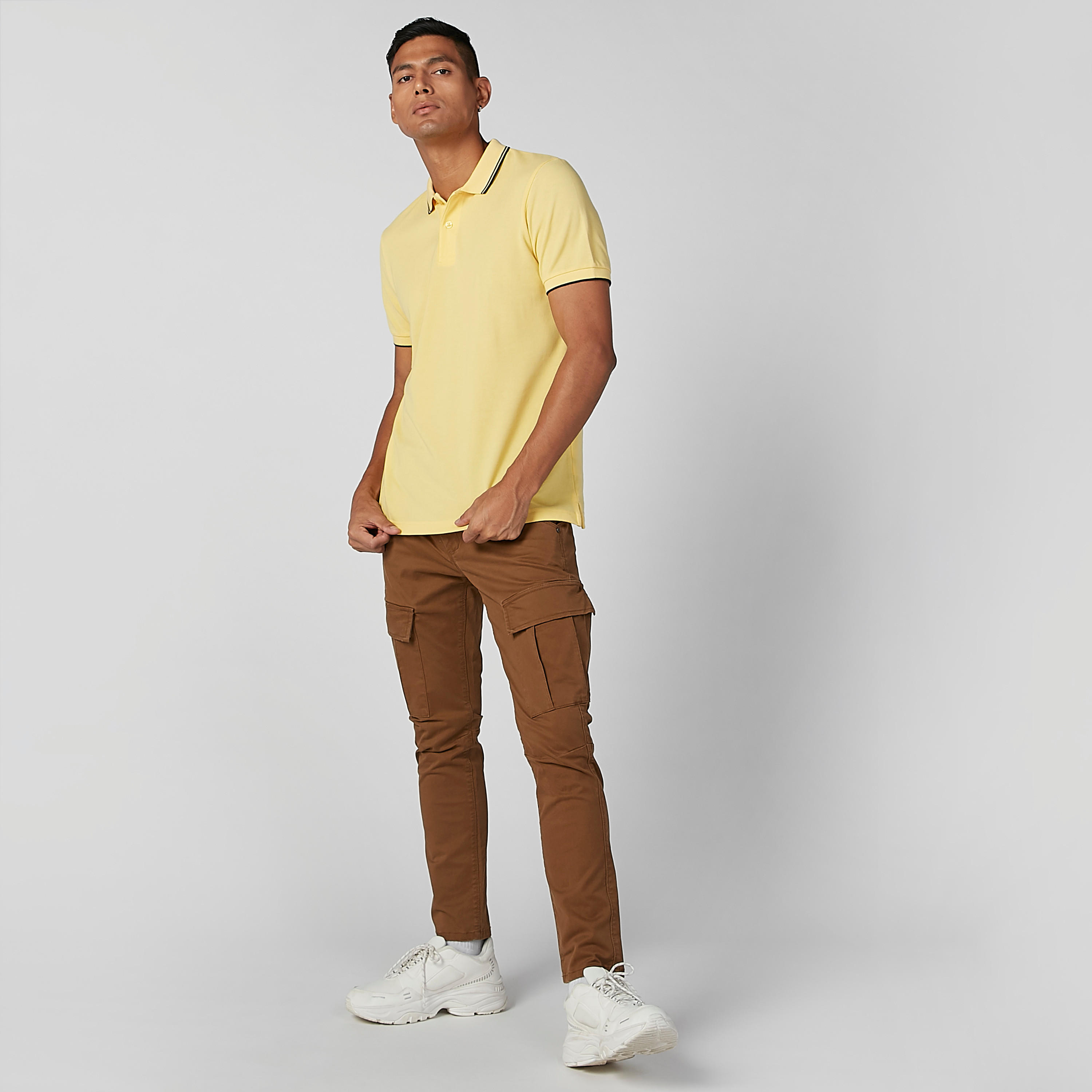 تيشيرت سادة بياقة بولو وأكمام قصيرة-men-clothing-tshirtsandpolos-polos-image-4