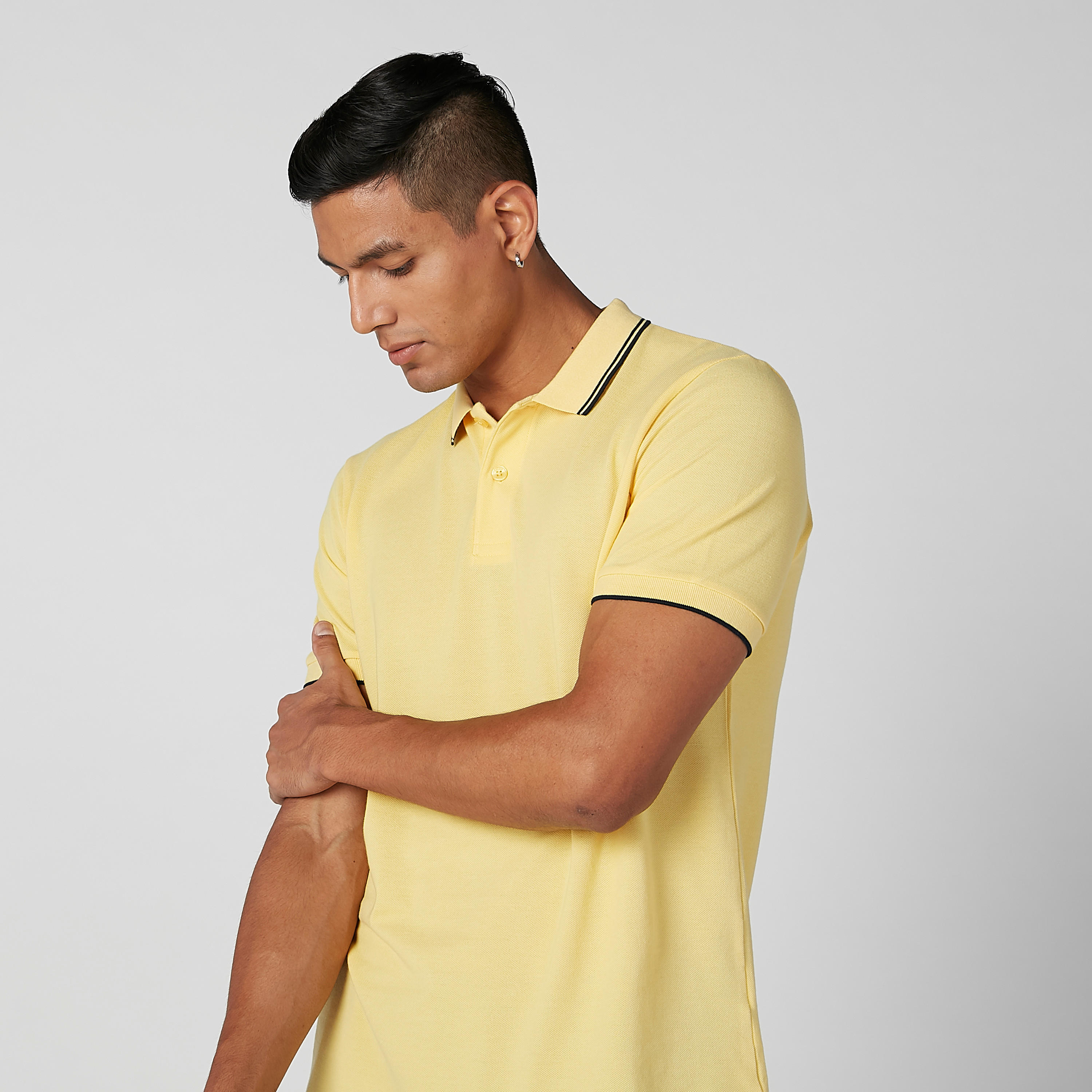 تيشيرت سادة بياقة بولو وأكمام قصيرة-men-clothing-tshirtsandpolos-polos-image-2