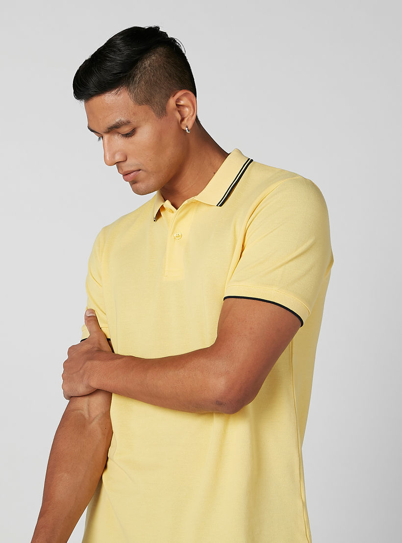 تيشيرت سادة بياقة بولو وأكمام قصيرة-men-clothing-tshirtsandpolos-polos-image-2
