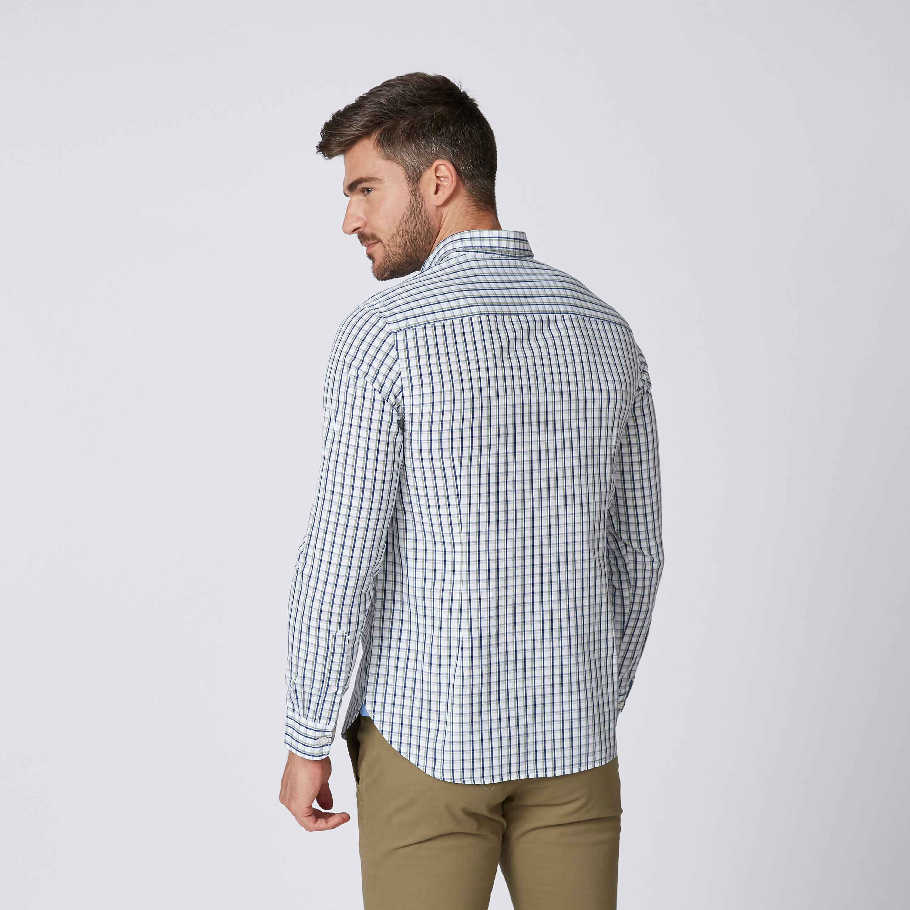 قميص كاروهات مستدامة سليم بأكمام طويلة -men-clothing-shirts-image-3