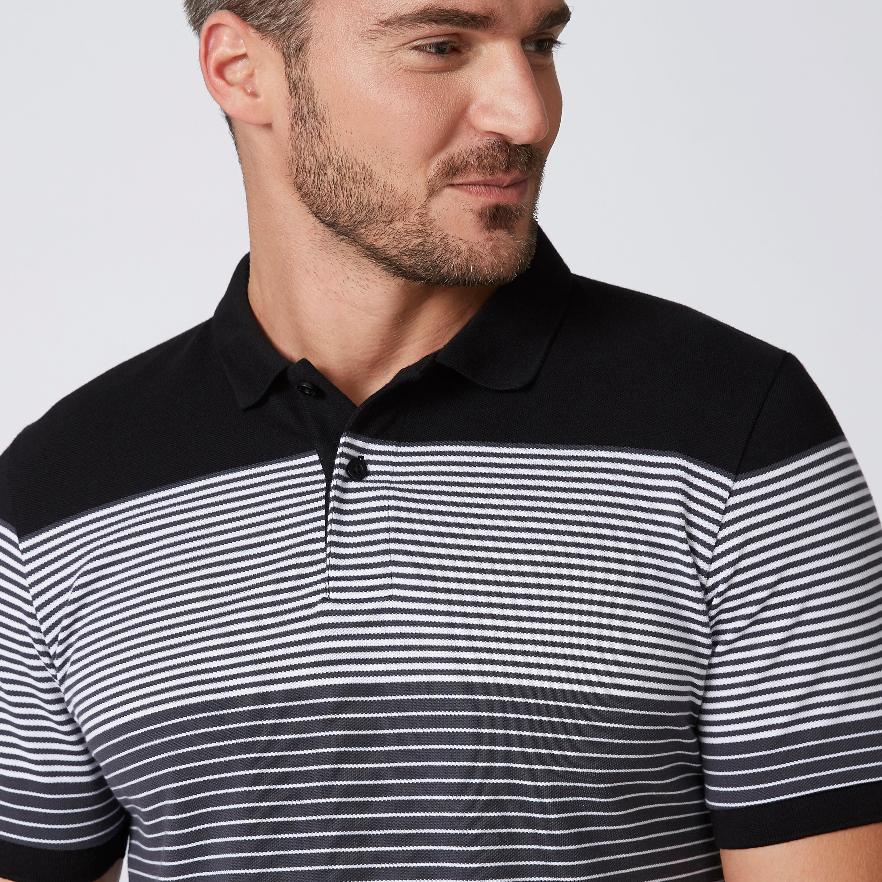 تيشيرت مستدام مقلّم بأكمام قصيرة -men-clothing-tshirtsandpolos-polos-image-5