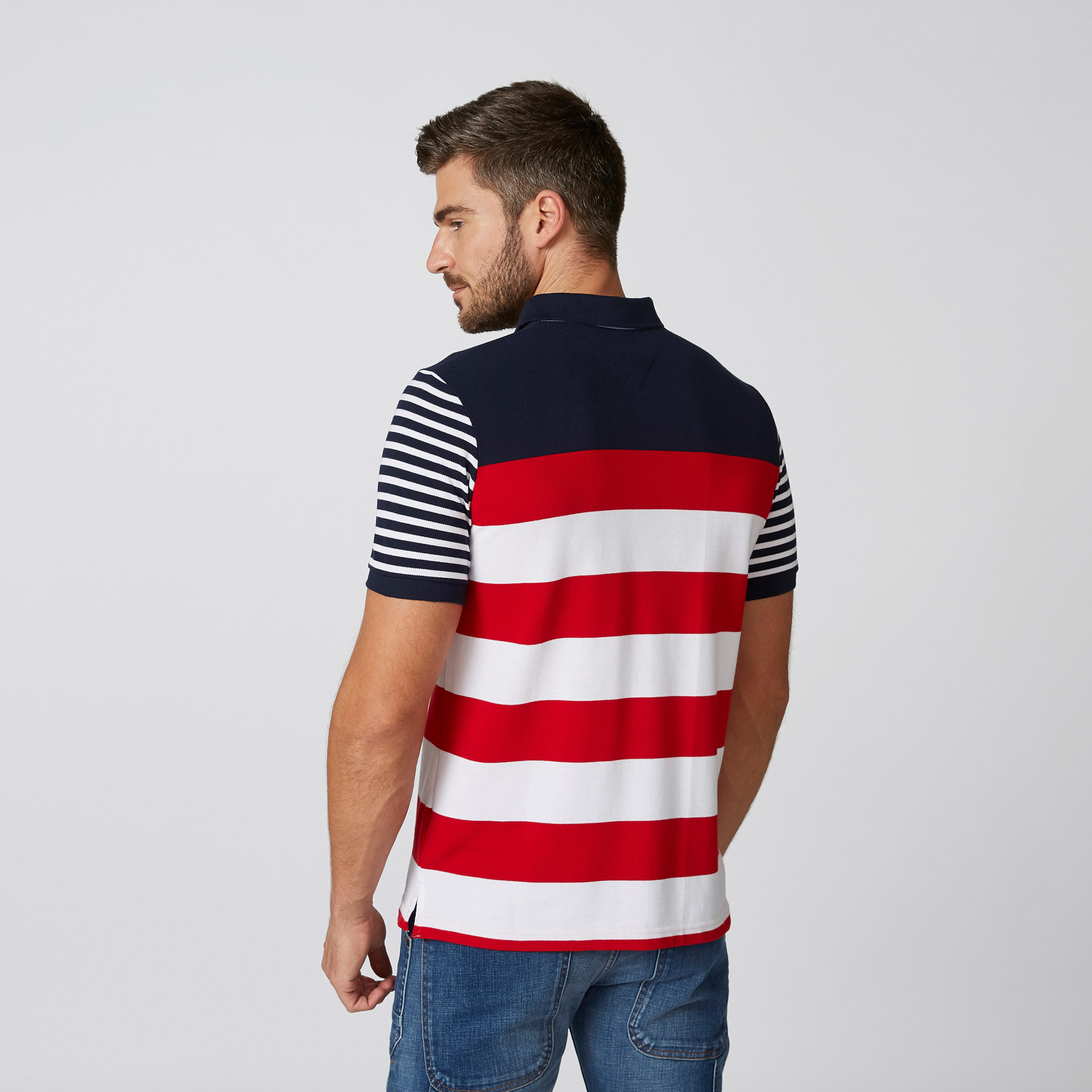 تيشيرت مستدام بولو مقلّم بأكمام قصيرة-men-clothing-tshirtsandpolos-polos-image-3