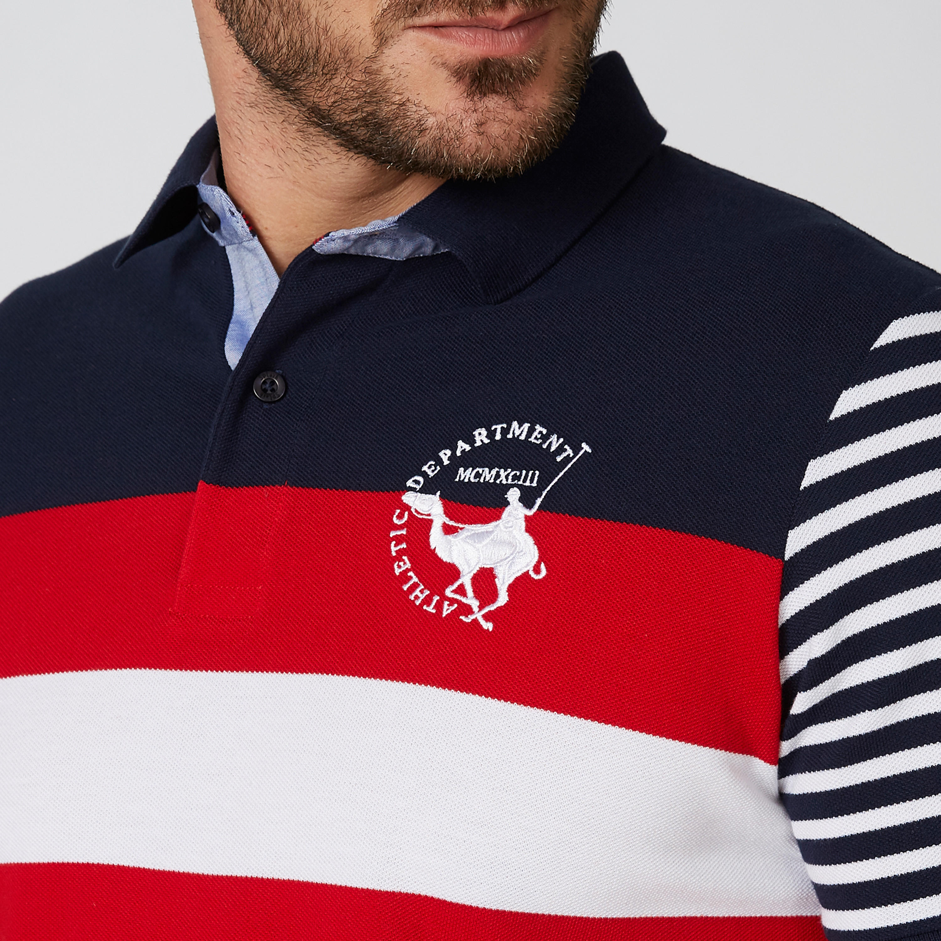 تيشيرت مستدام بولو مقلّم بأكمام قصيرة-men-clothing-tshirtsandpolos-polos-image-5