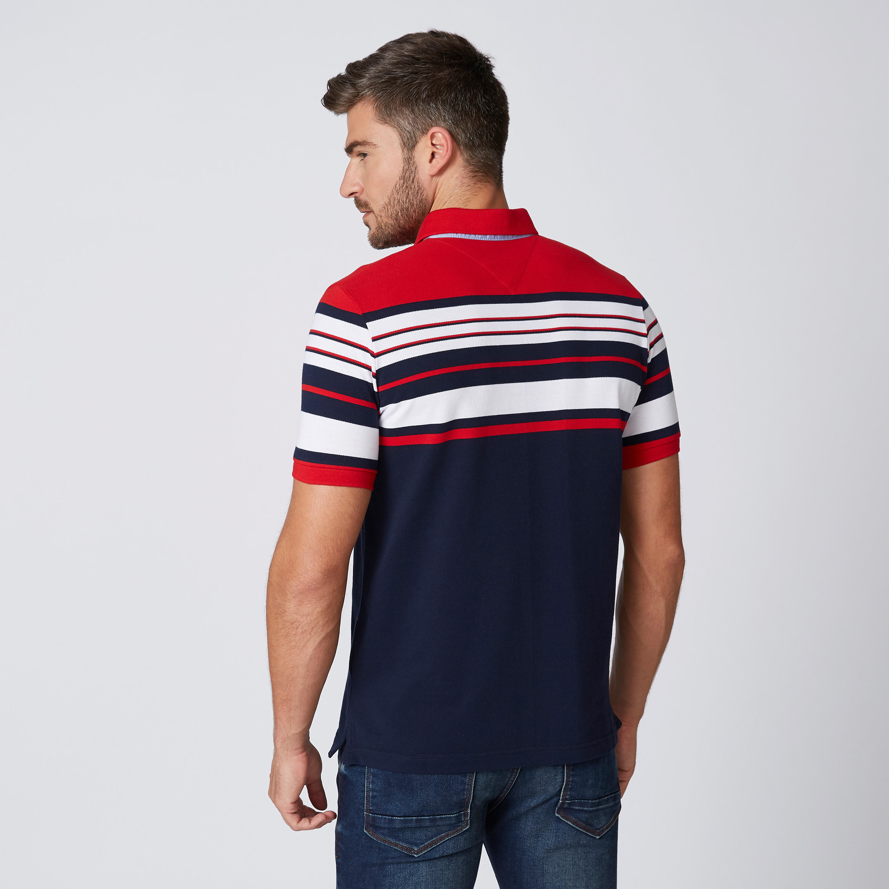 تيشيرت مستدام بولو مقلّم بأكمام قصيرة-men-clothing-tshirtsandpolos-polos-image-3