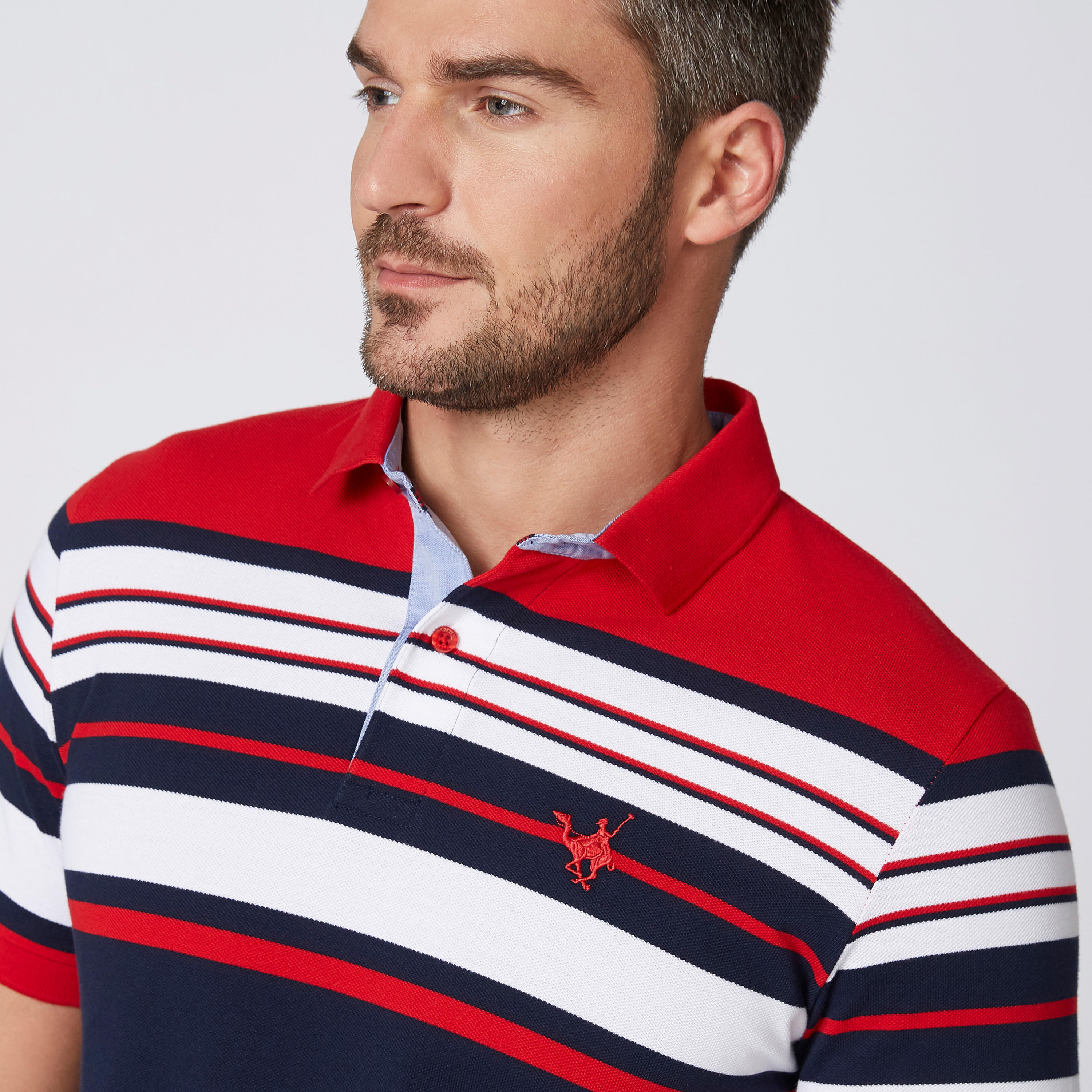 تيشيرت مستدام بولو مقلّم بأكمام قصيرة-men-clothing-tshirtsandpolos-polos-image-4