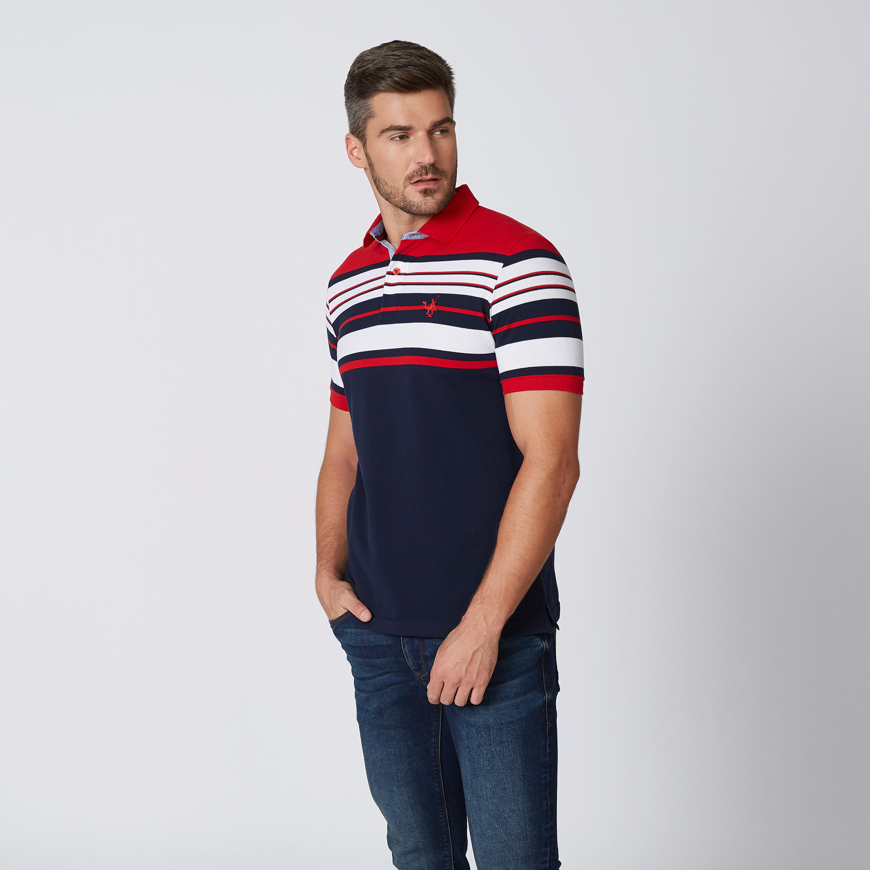 تيشيرت مستدام بولو مقلّم بأكمام قصيرة-men-clothing-tshirtsandpolos-polos-image-5