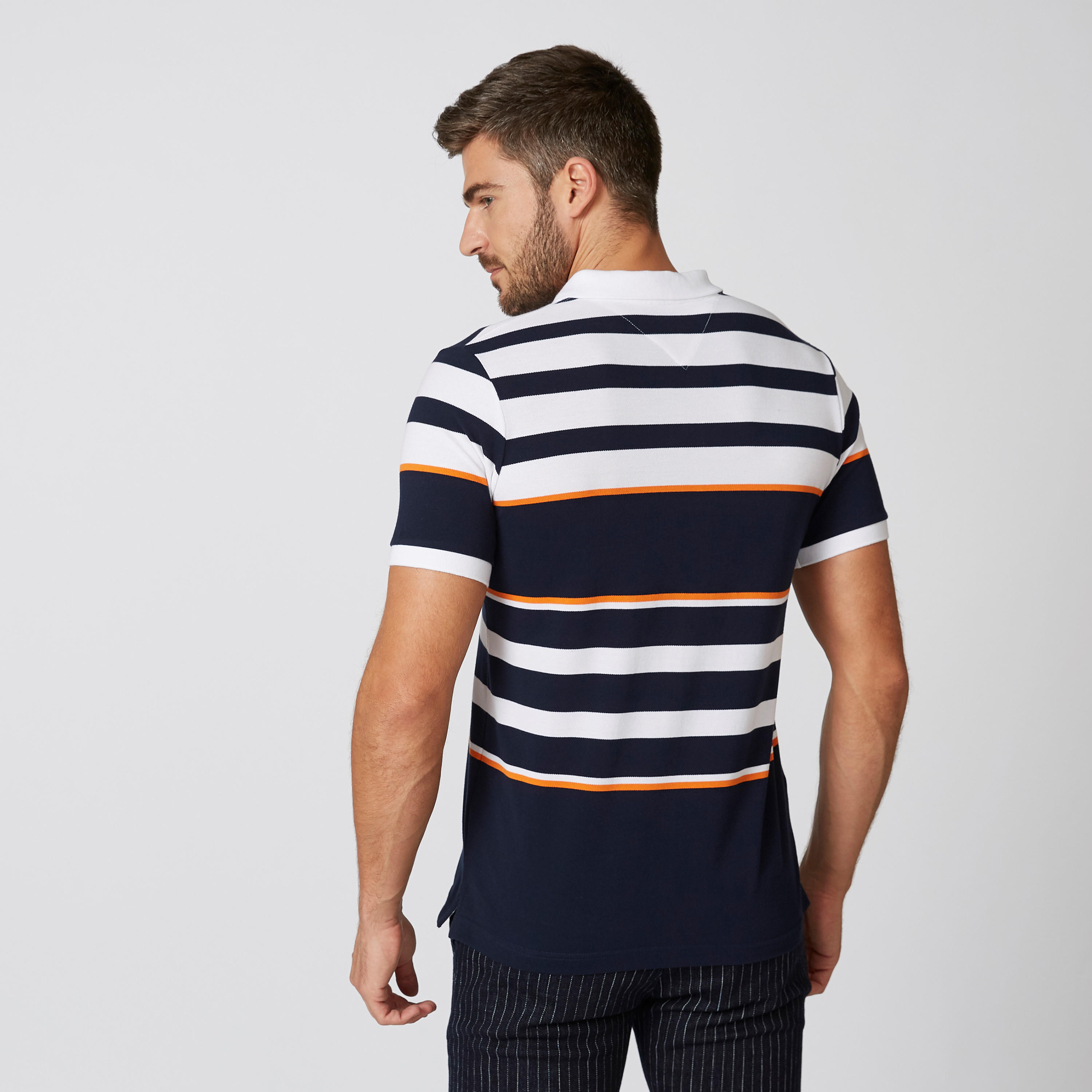 تيشيرت مخطط بياقة بولو وأكمام قصيرة-men-clothing-tshirtsandpolos-polos-image-3