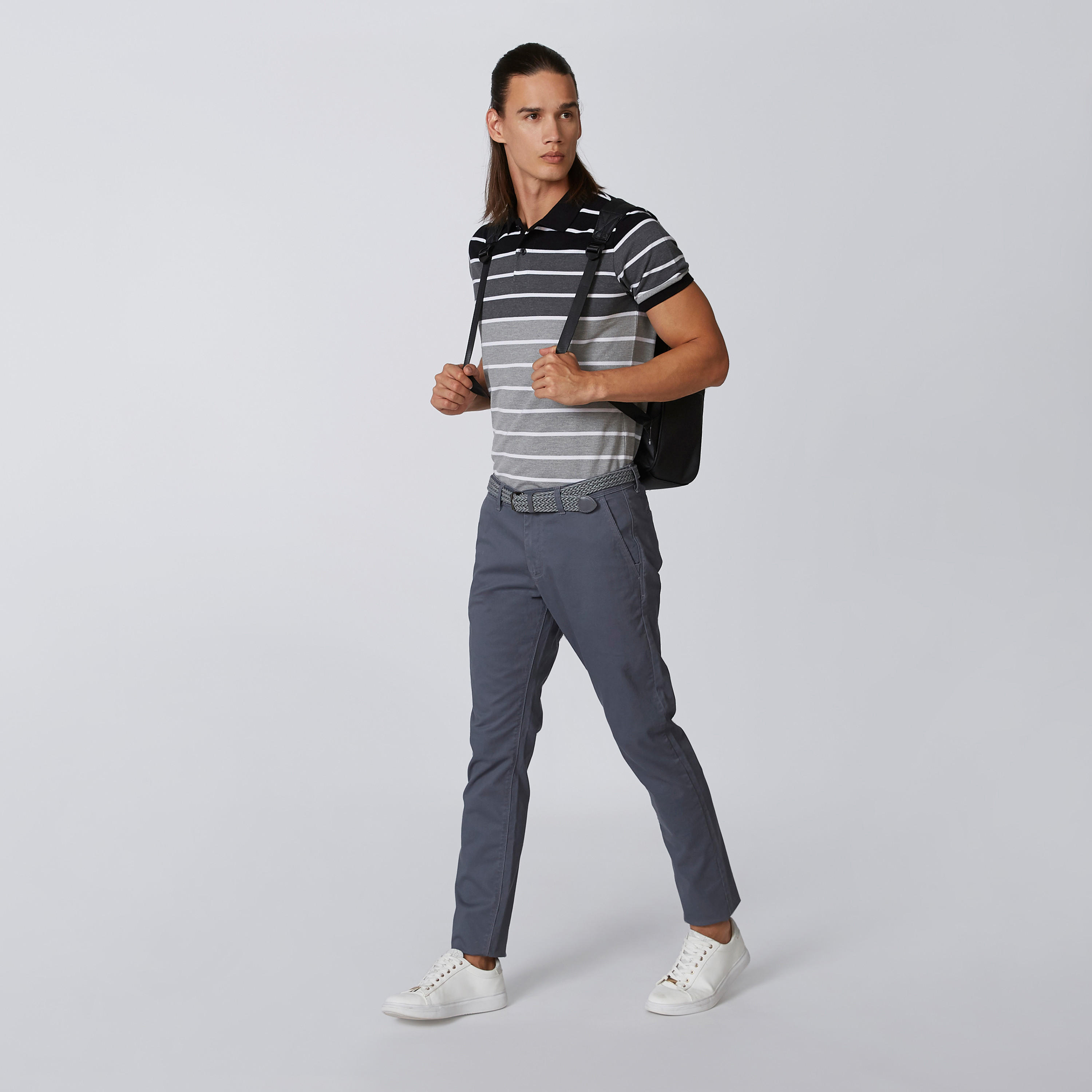 تيشيرت مستدام بولو مقلّم بأكمام قصيرة -men-clothing-tshirtsandpolos-polos-image-5
