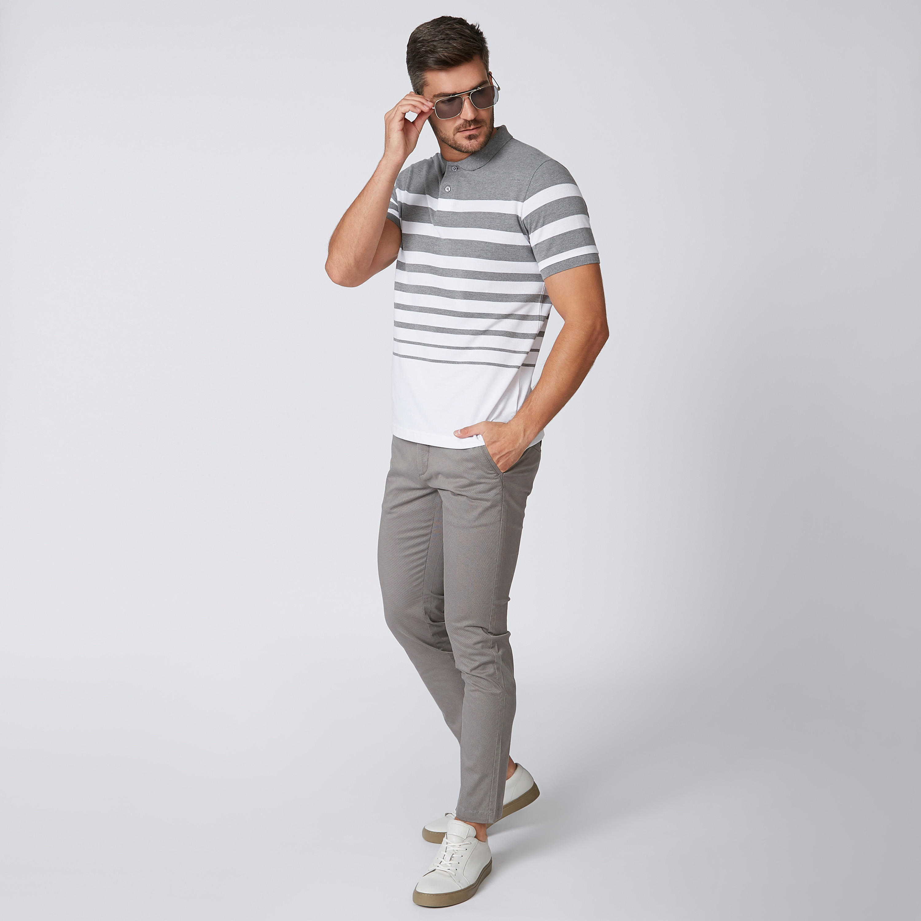 تيشيرت مستدام بولو مقلّم بأكمام قصيرة-men-clothing-tshirtsandpolos-polos-image-3
