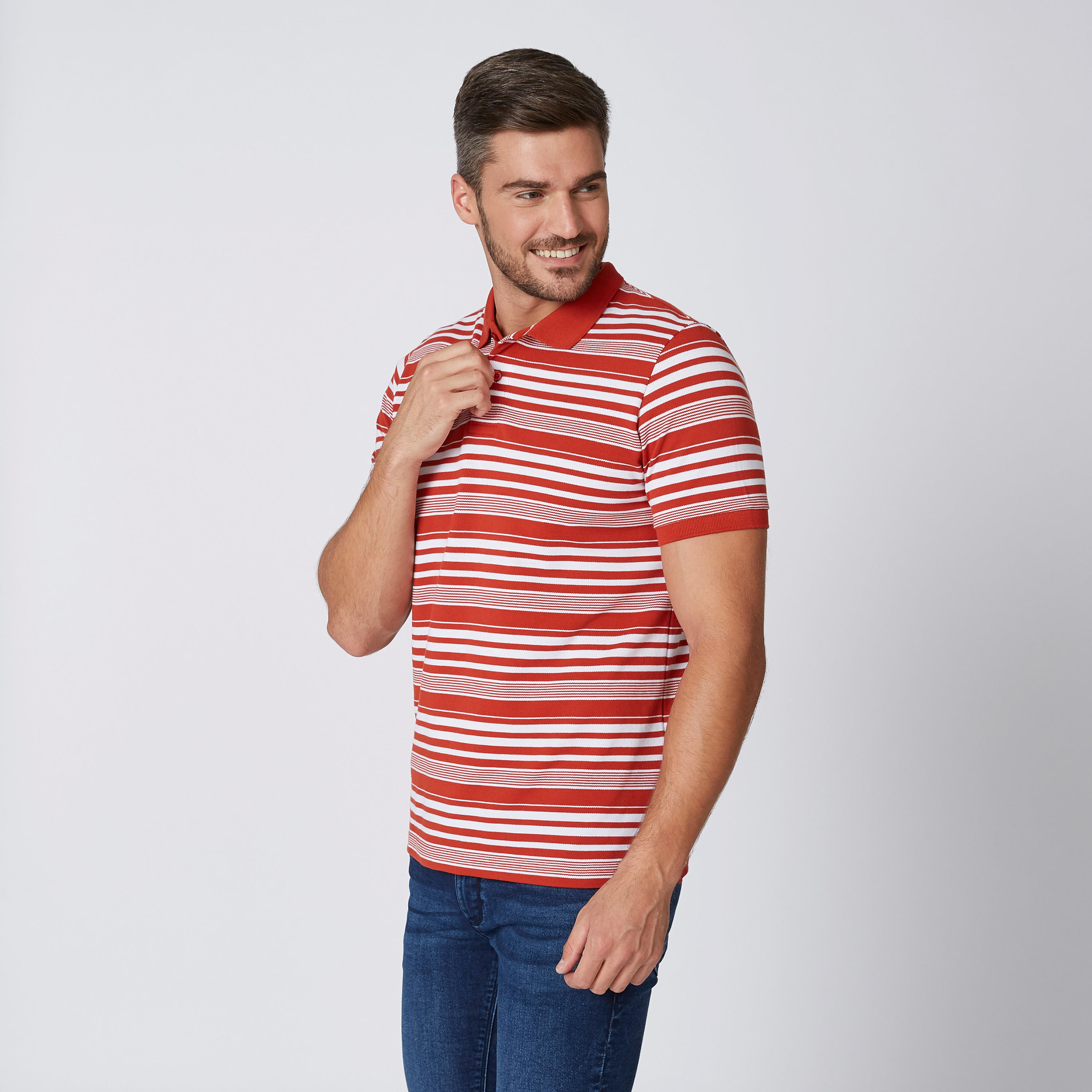 تيشيرت مستدام مقلّم بياقة بولو وأكمام قصيرة -men-clothing-tshirtsandpolos-polos-image-4