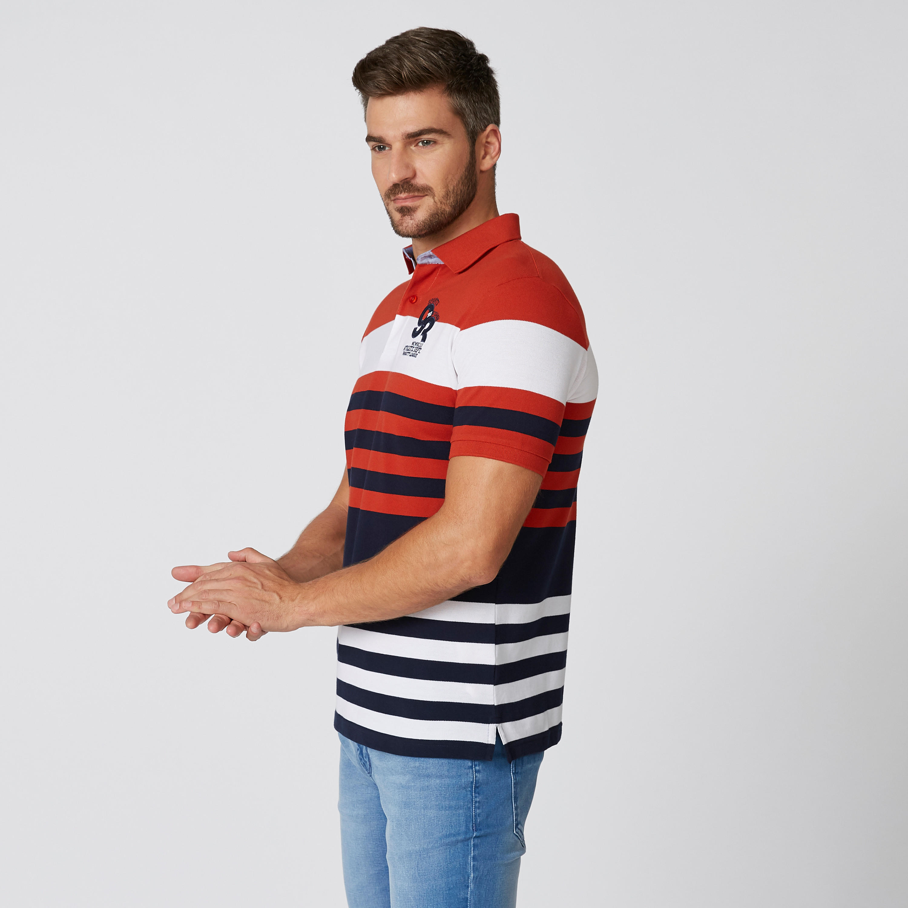 تيشيرت مستدام مقلّم بياقة بولو وأكمام قصيرة -men-clothing-tshirtsandpolos-polos-image-4