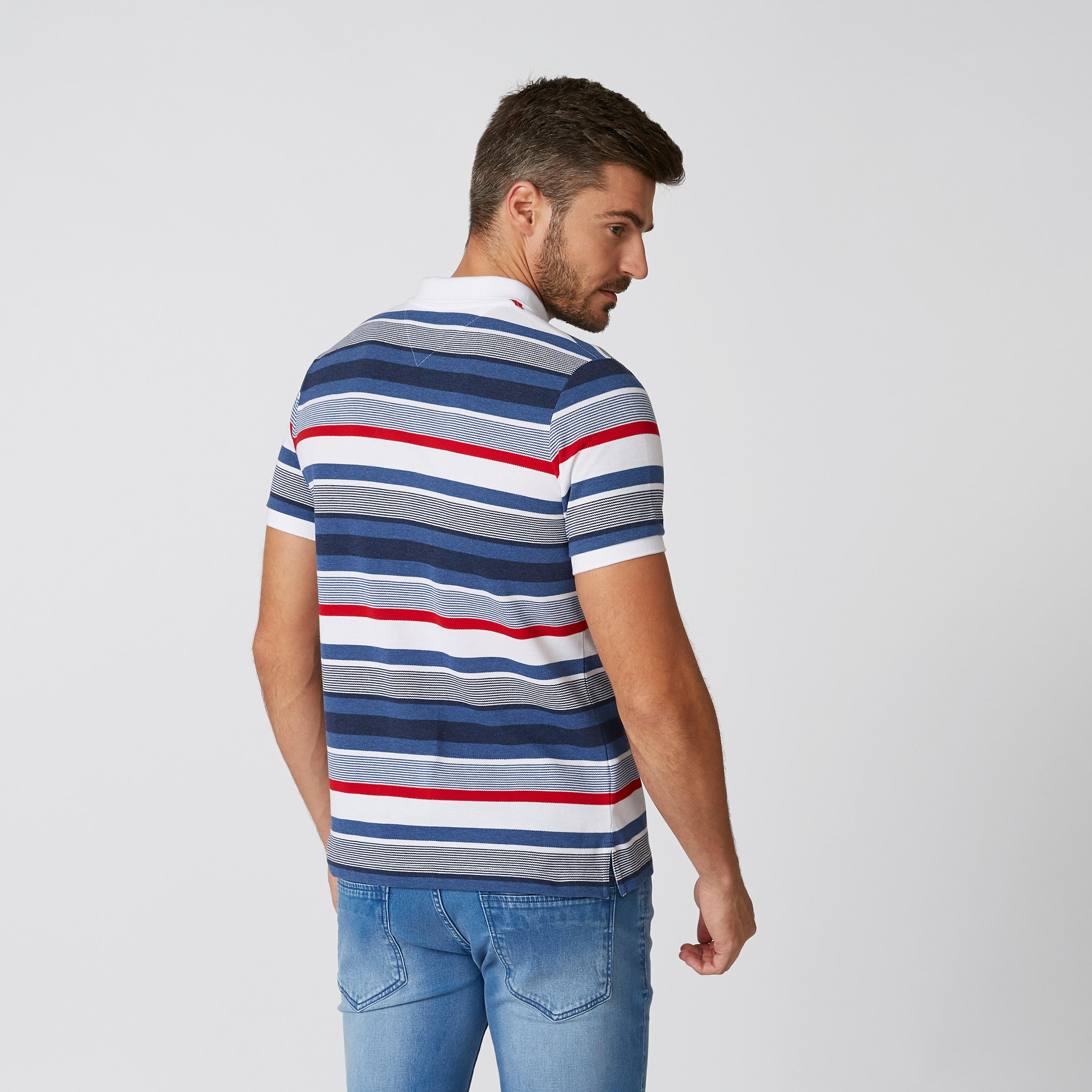 تيشيرت مخطط بياقة بولو وأكمام قصيرة-men-clothing-tshirtsandpolos-polos-image-3