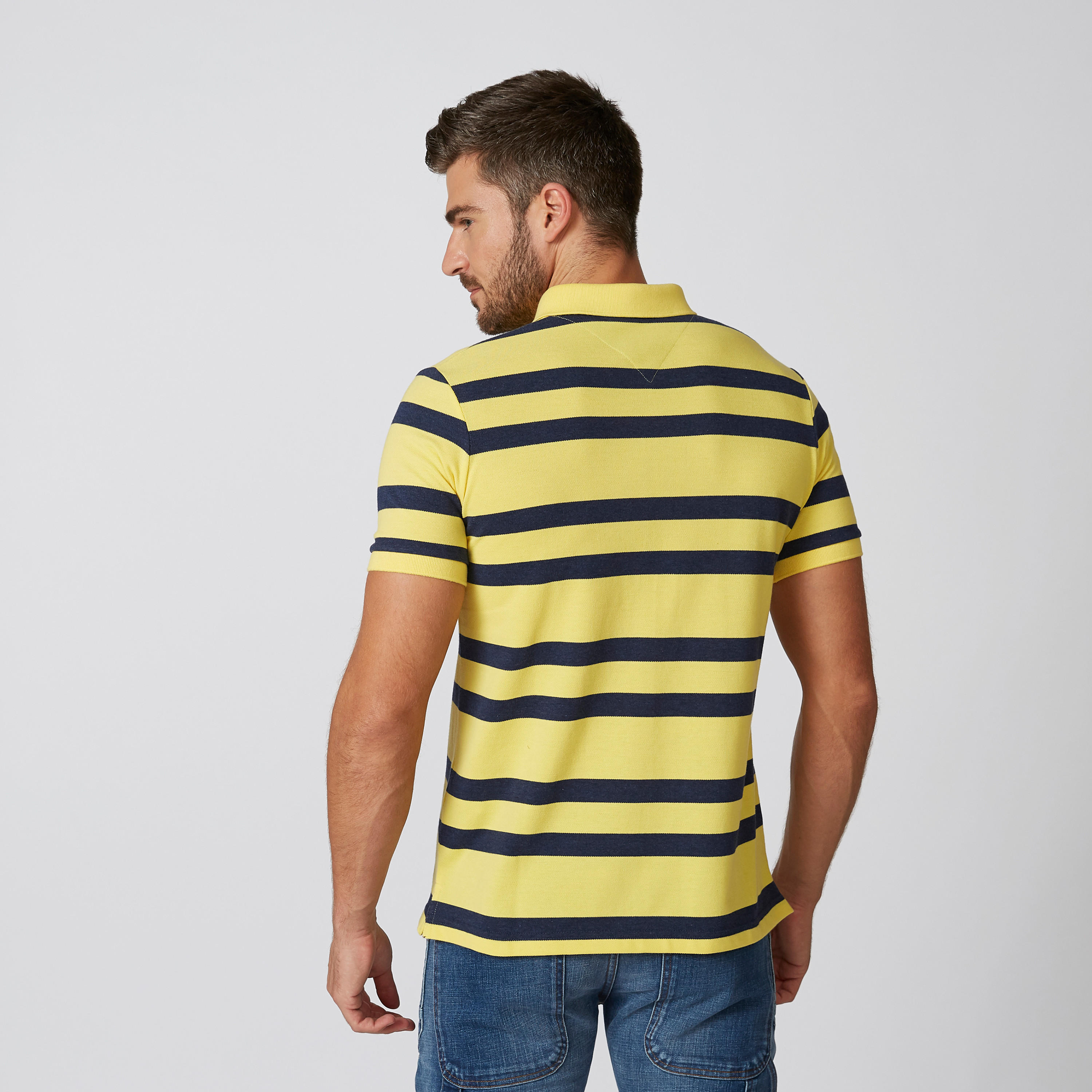 تيشيرت مستدام بولو مقلّم بأكمام قصيرة-men-clothing-tshirtsandpolos-polos-image-3