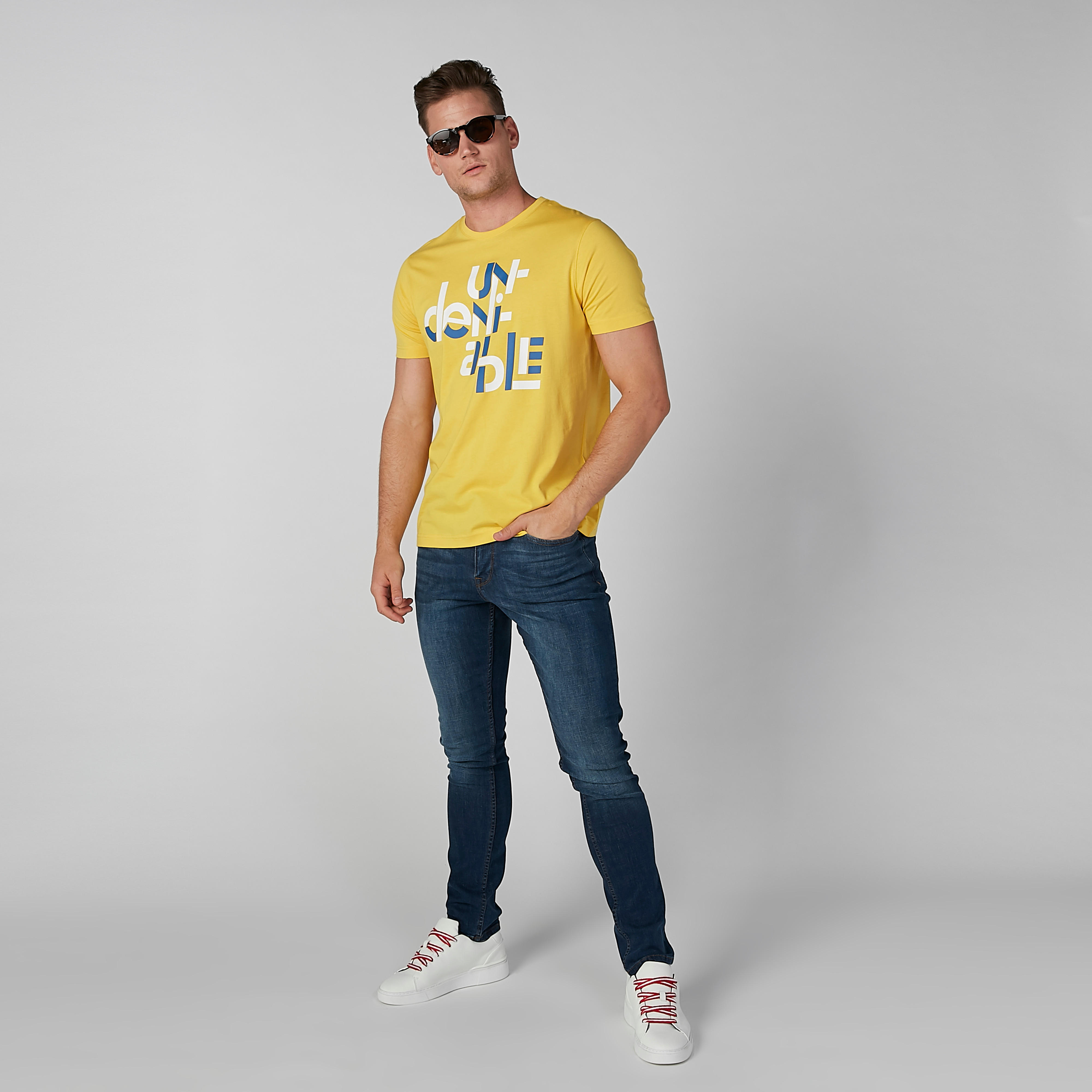 Printed T-shirt with Crew Neck and Short Sleeves-men-clothing-tshirtsandpolos-tshirts-image-1