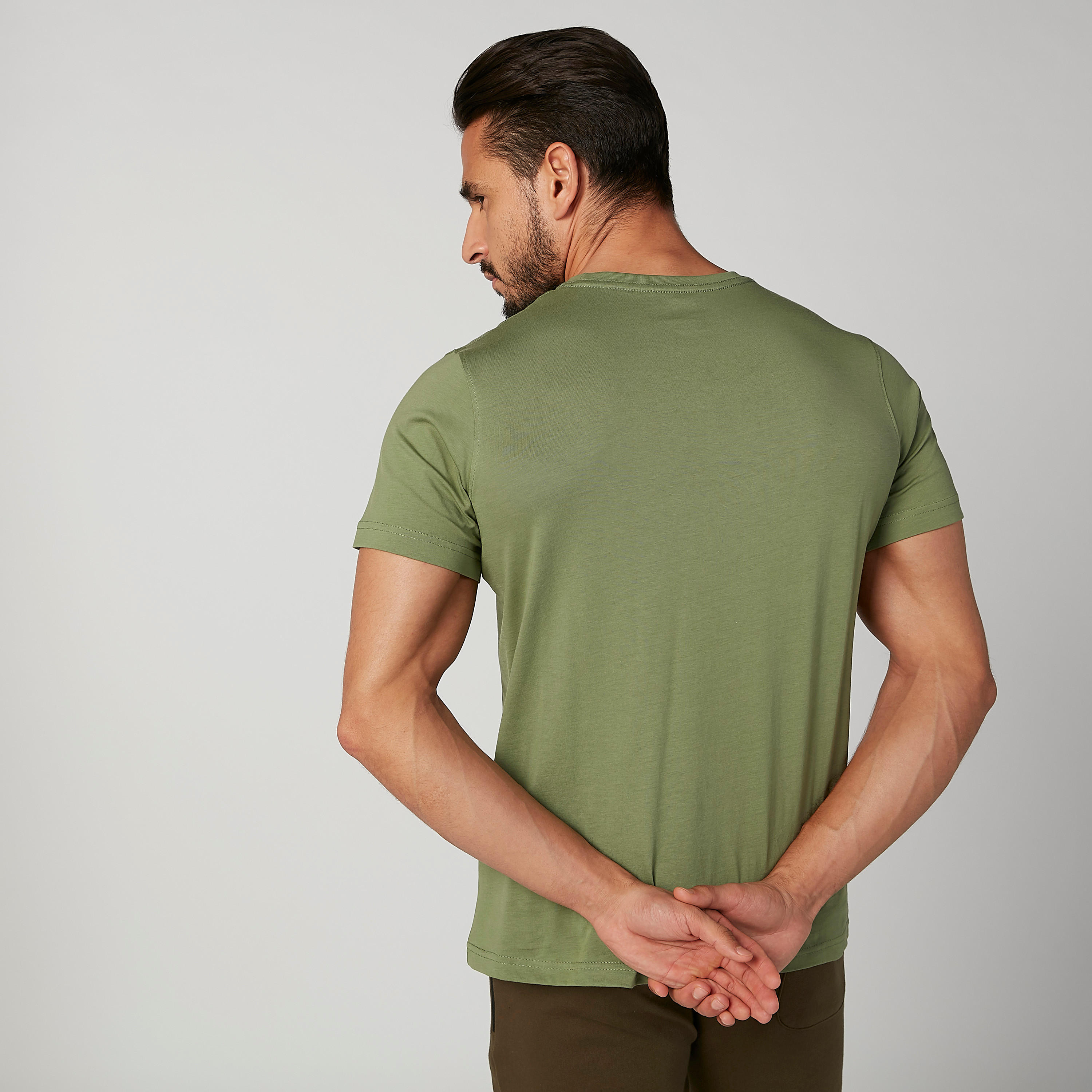 Graphic Printed Crew Neck T-shirt with Short Sleeves-men-clothing-tshirtsandpolos-tshirts-image-2