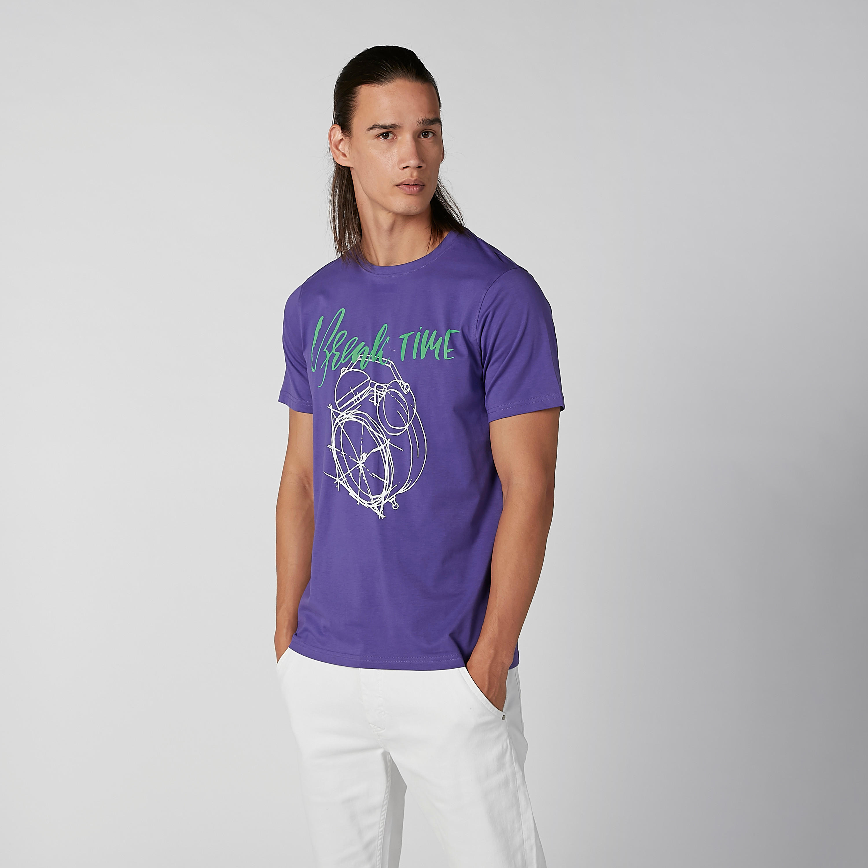 تيشيرت سليم بياقة مستديرة وأكمام قصيرة وطبعات-men-clothing-tshirtsandpolos-tshirts-image-1