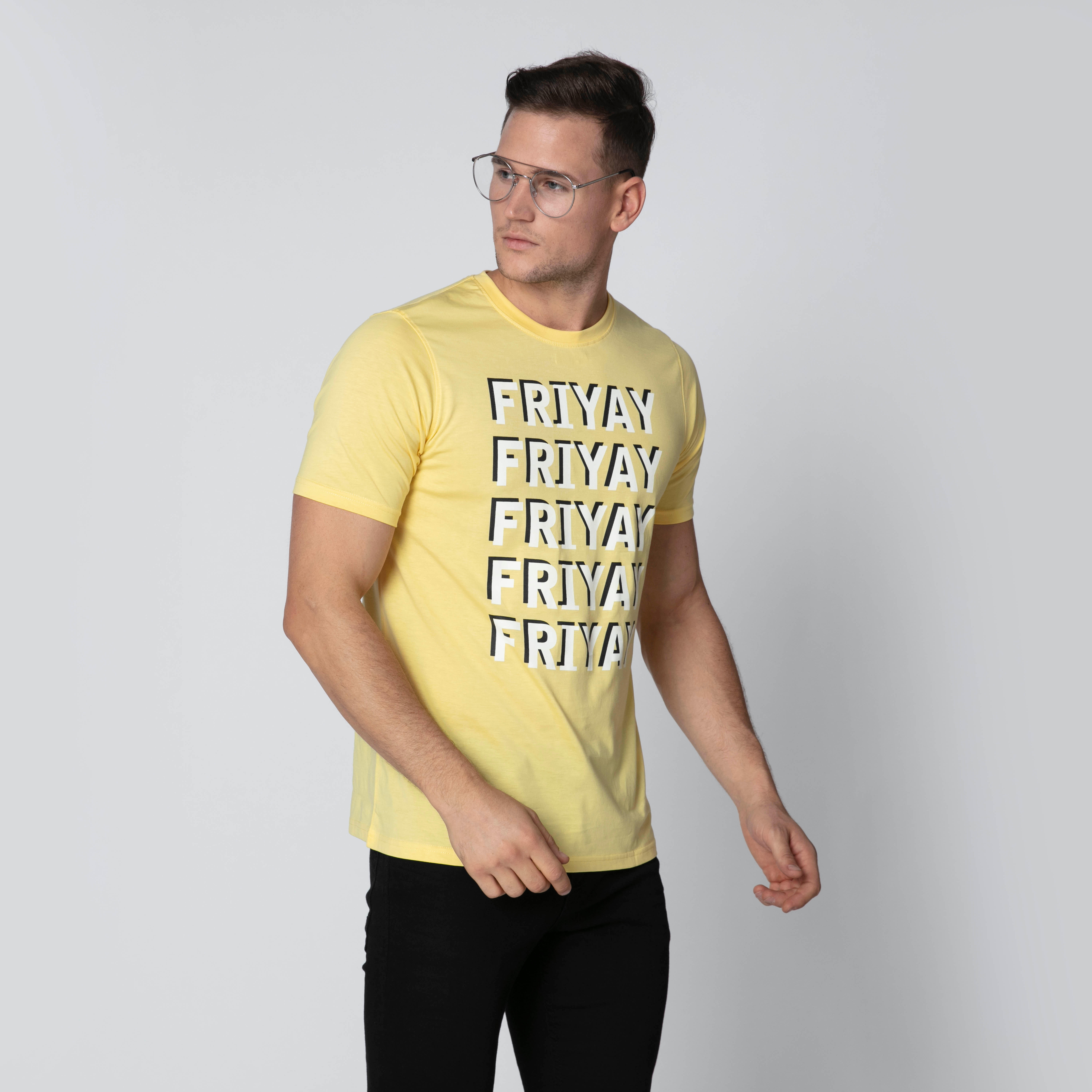 تيشيرت بقصّة سليم وطبعات مع ياقة مستديرة وأكمام قصيرة-men-clothing-tshirtsandpolos-tshirts-image-1