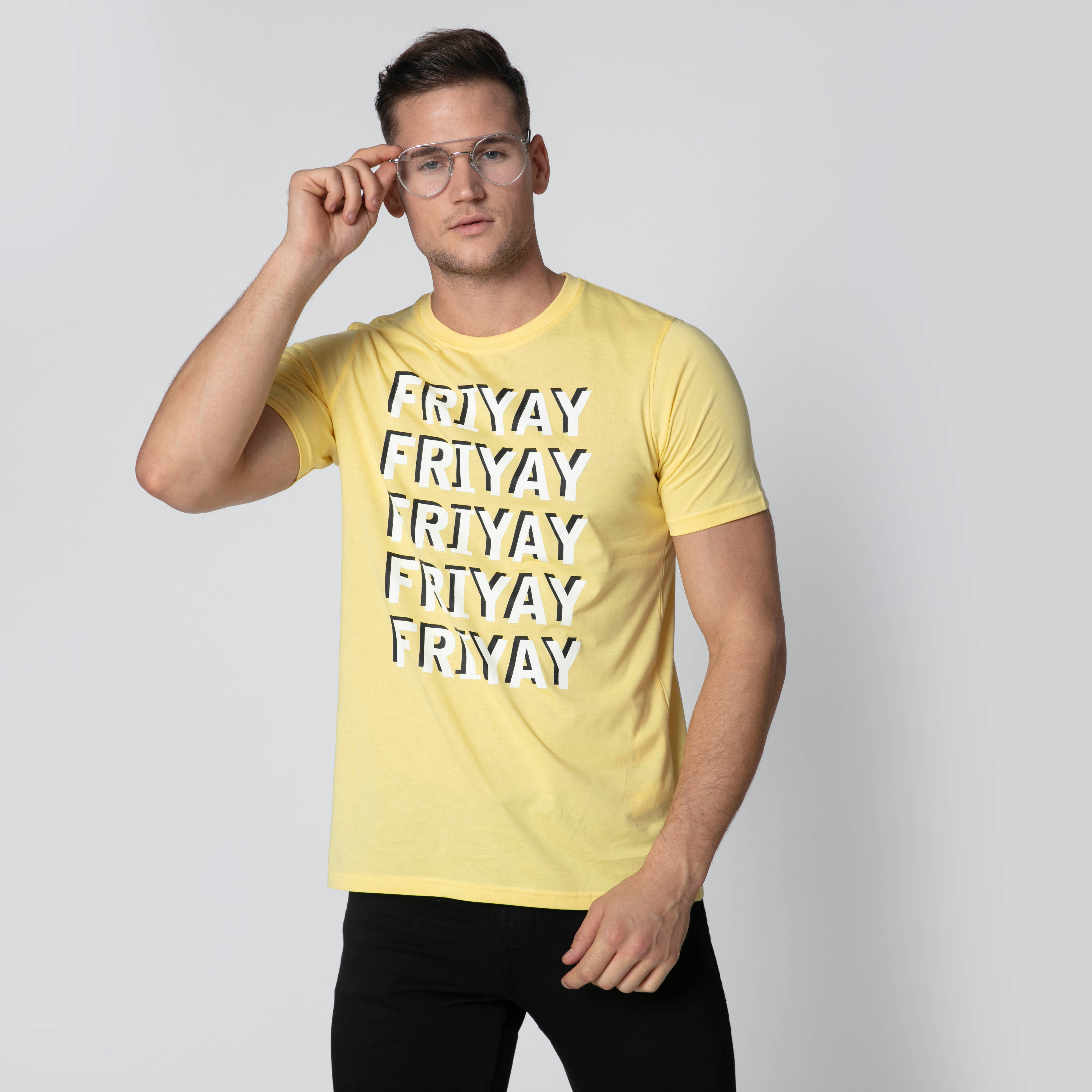 تيشيرت بقصّة سليم وطبعات مع ياقة مستديرة وأكمام قصيرة-men-clothing-tshirtsandpolos-tshirts-image-4