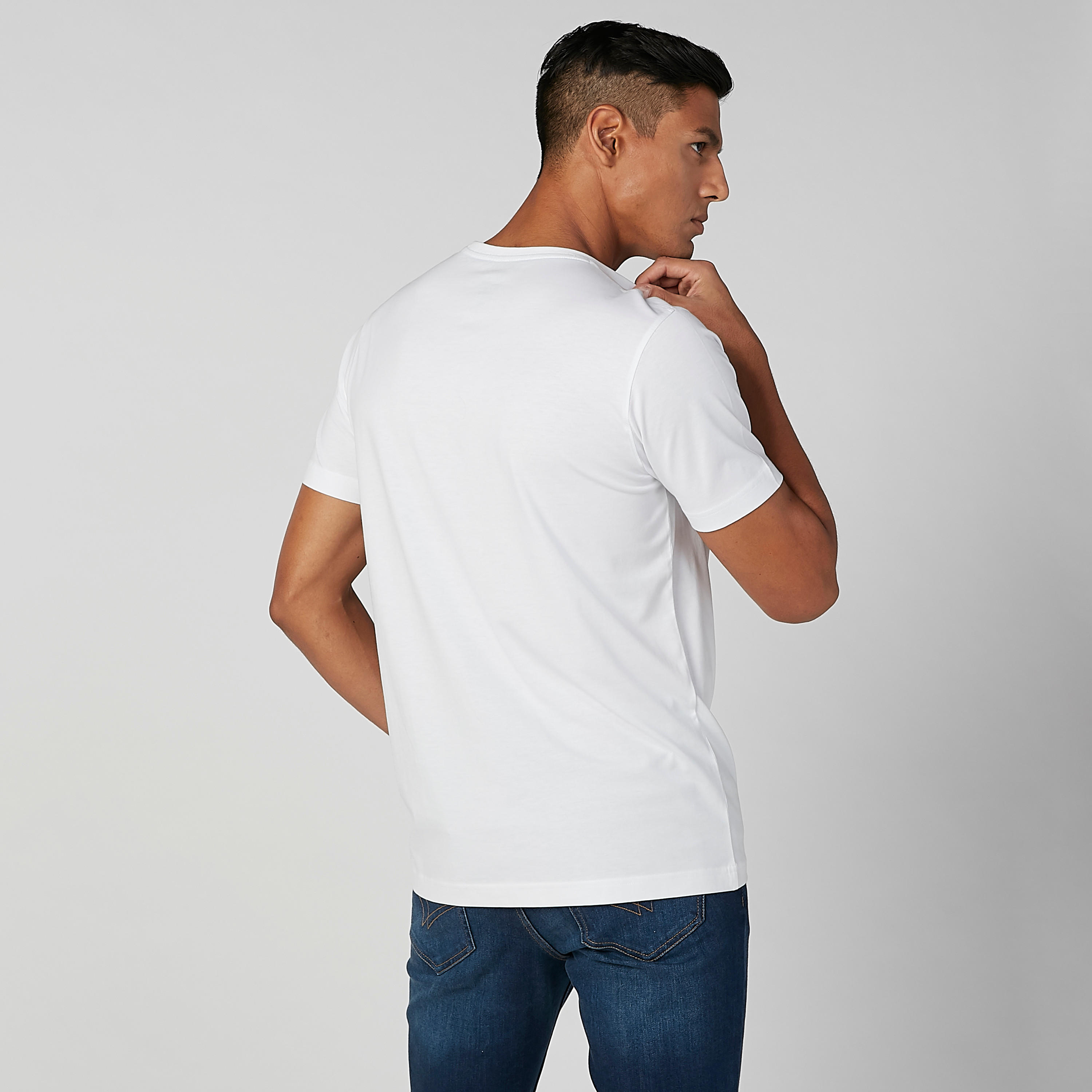 Graphic Printed Crew Neck T-shirt with Short Sleeves-men-clothing-tshirtsandpolos-tshirts-image-3