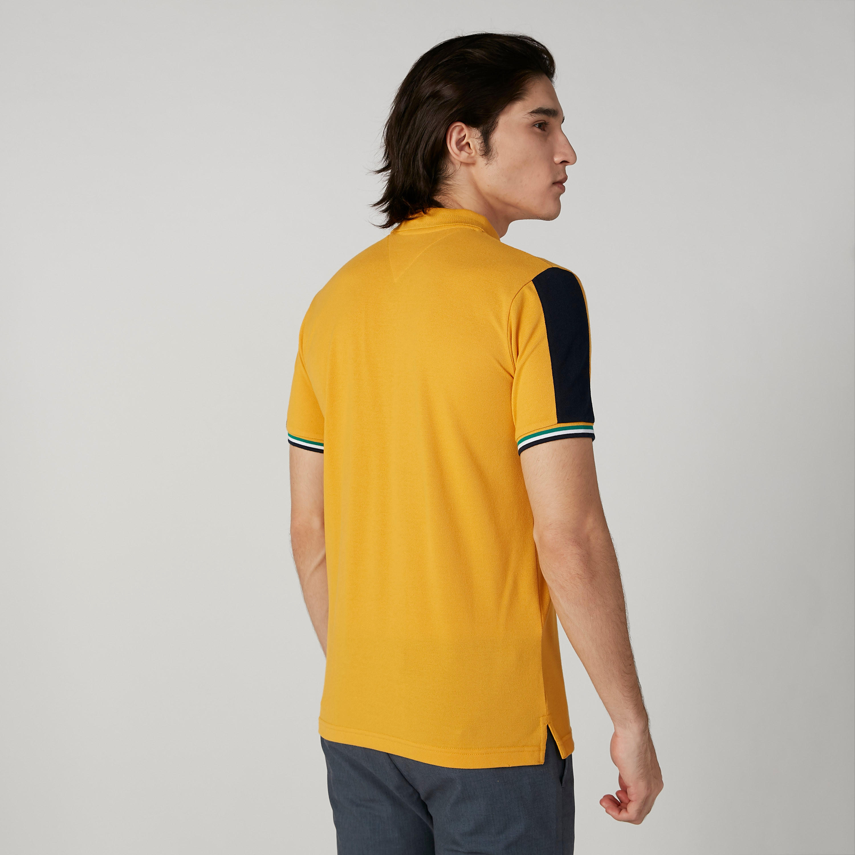 تيشيرت بولومستدام سليم بارز الملمس بأكمام قصيرة -men-clothing-tshirtsandpolos-polos-image-2