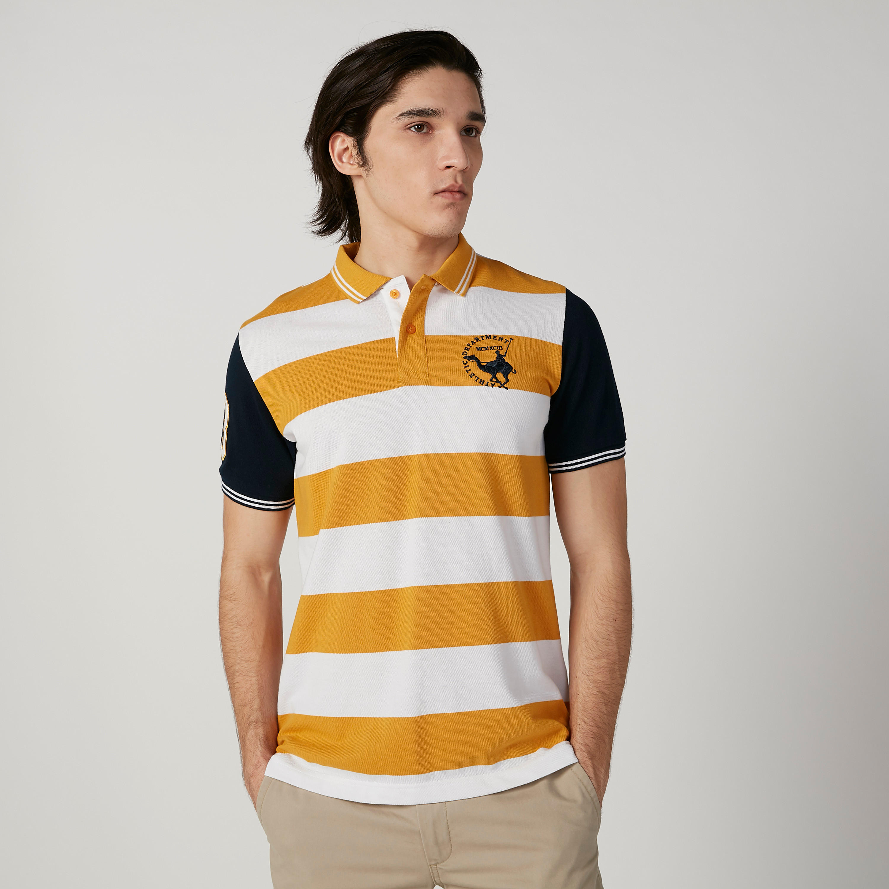 تيشيرت بولومستدام سليم مقلّم -men-clothing-tshirtsandpolos-polos-image-2