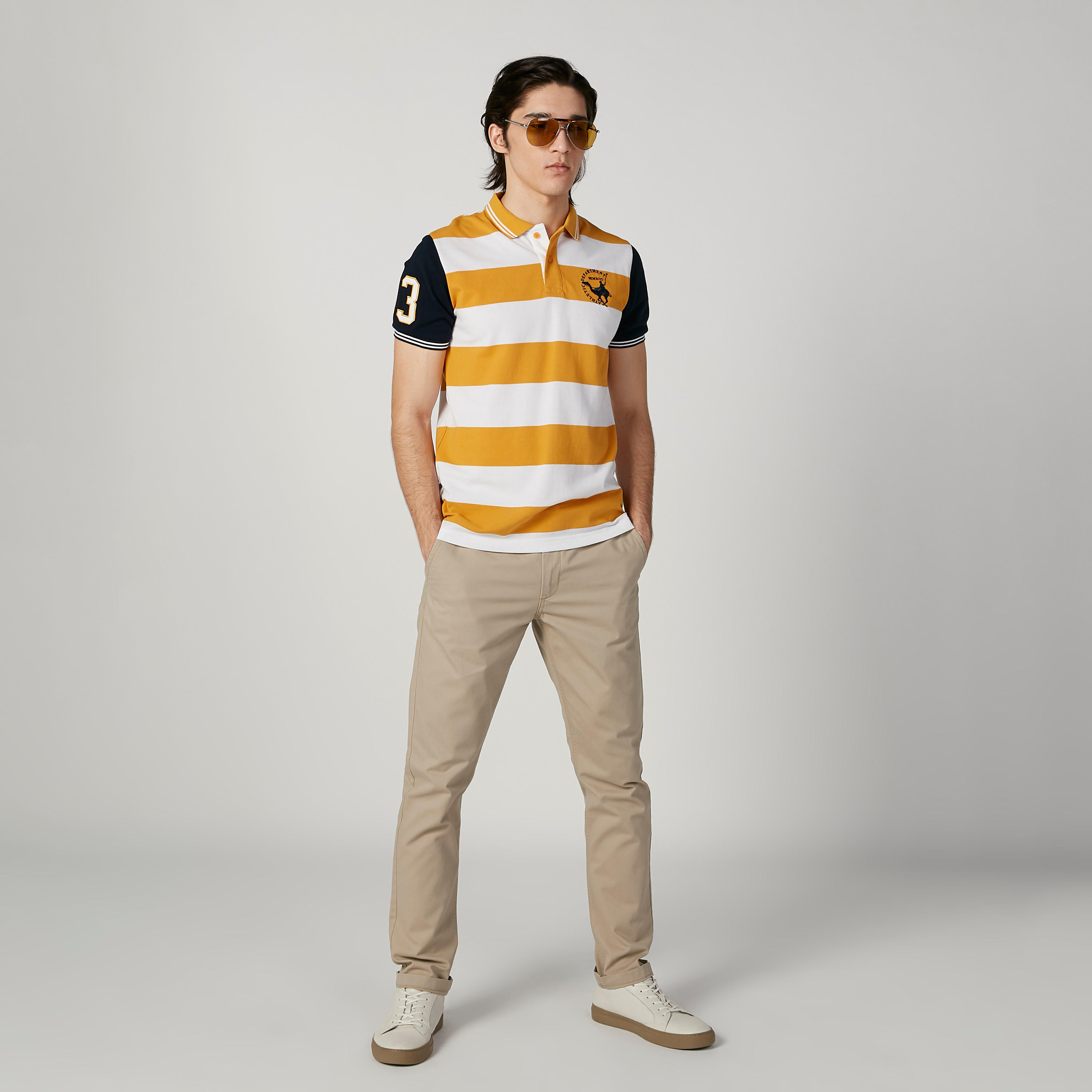تيشيرت بولومستدام سليم مقلّم -men-clothing-tshirtsandpolos-polos-image-3
