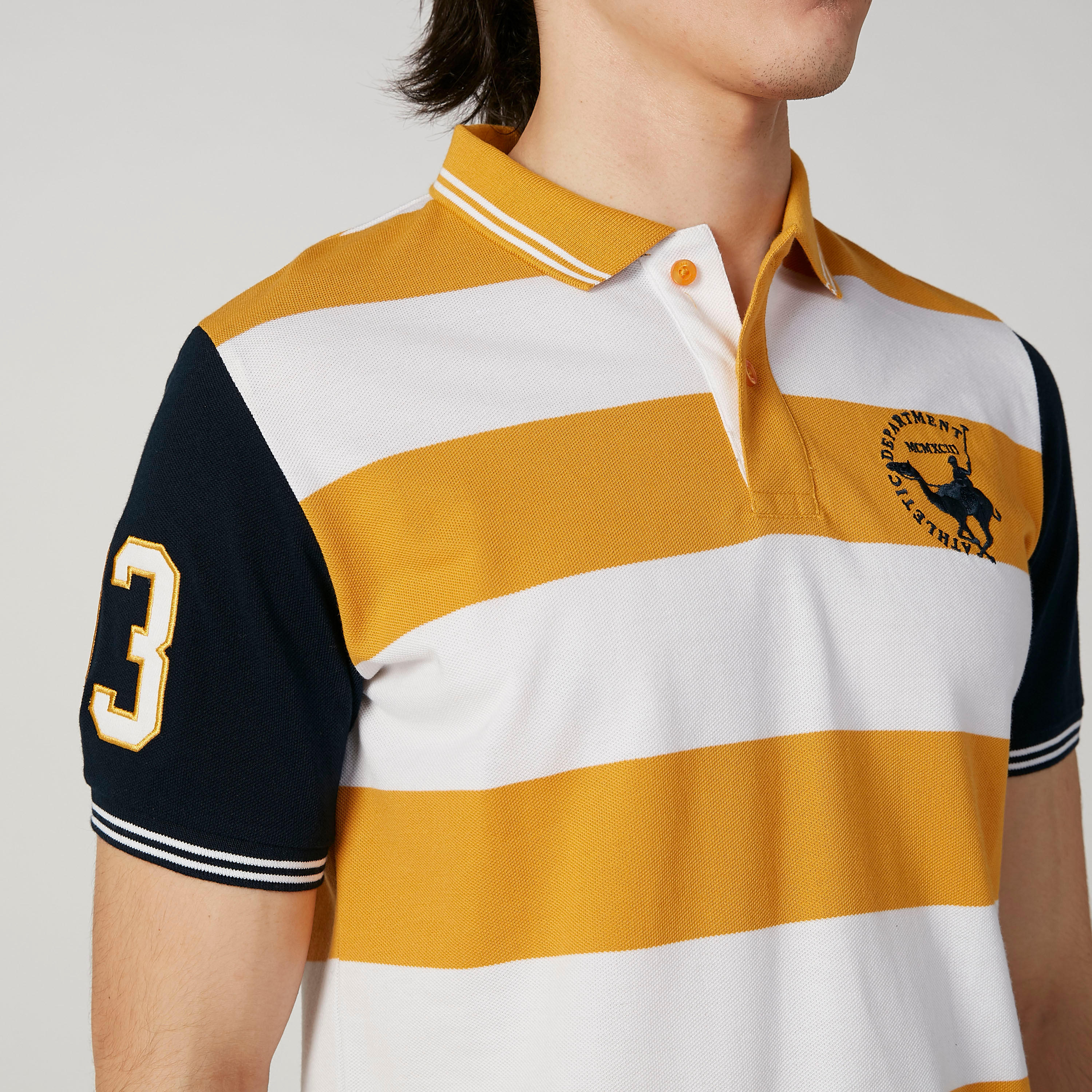 تيشيرت بولومستدام سليم مقلّم -men-clothing-tshirtsandpolos-polos-image-4