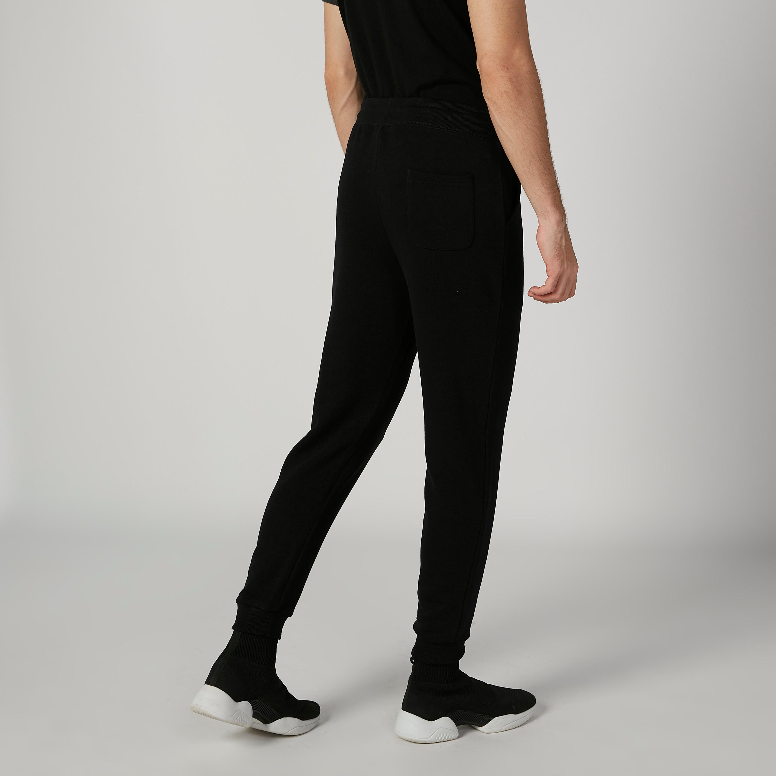 بنطلون رياضي مستدام سادة بخصر مرن وجيوب-men-clothing-bottoms-joggers-image-2