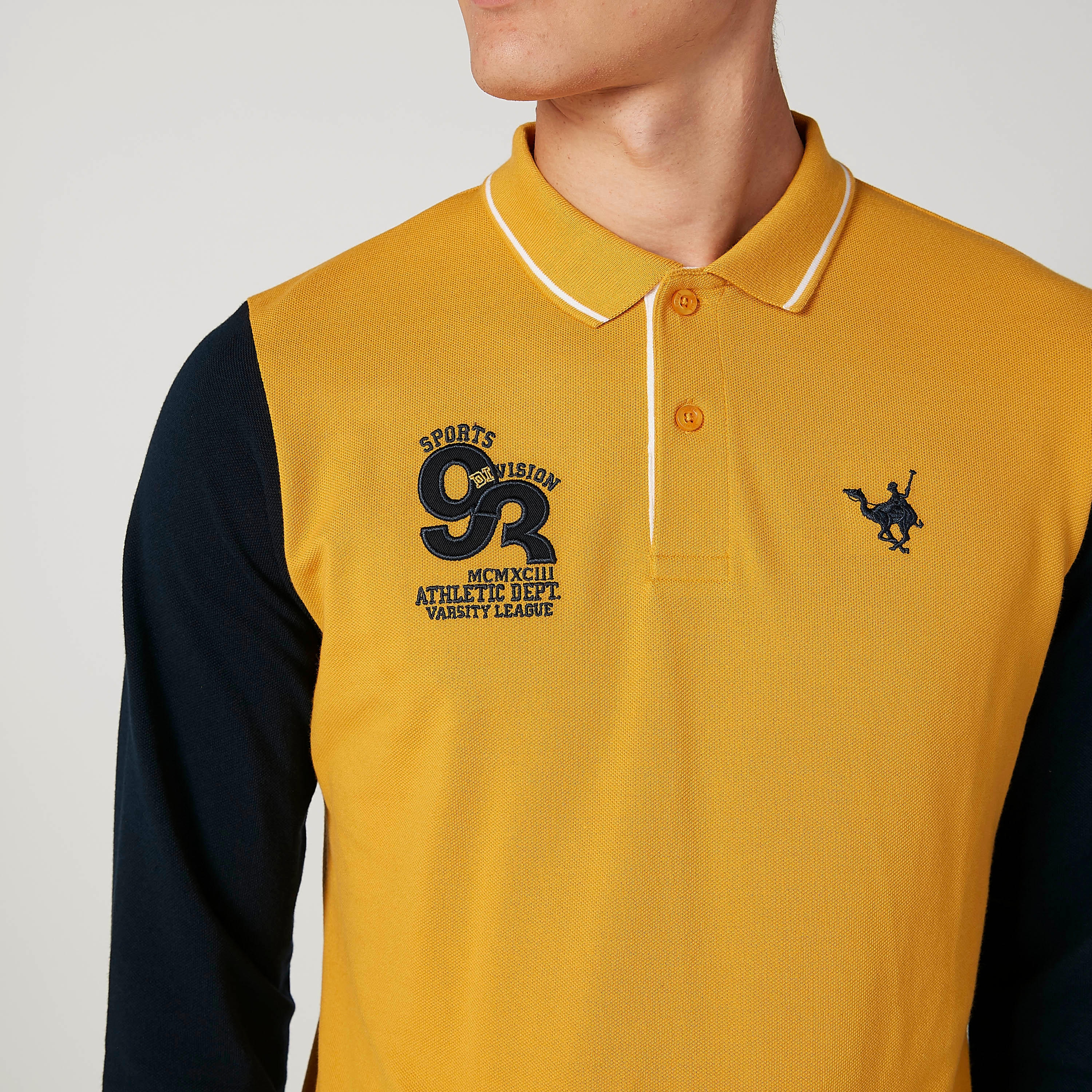 تيشيرت مستدام بولو سليم بنمط كتل الألوان -men-clothing-tshirtsandpolos-polos-image-3