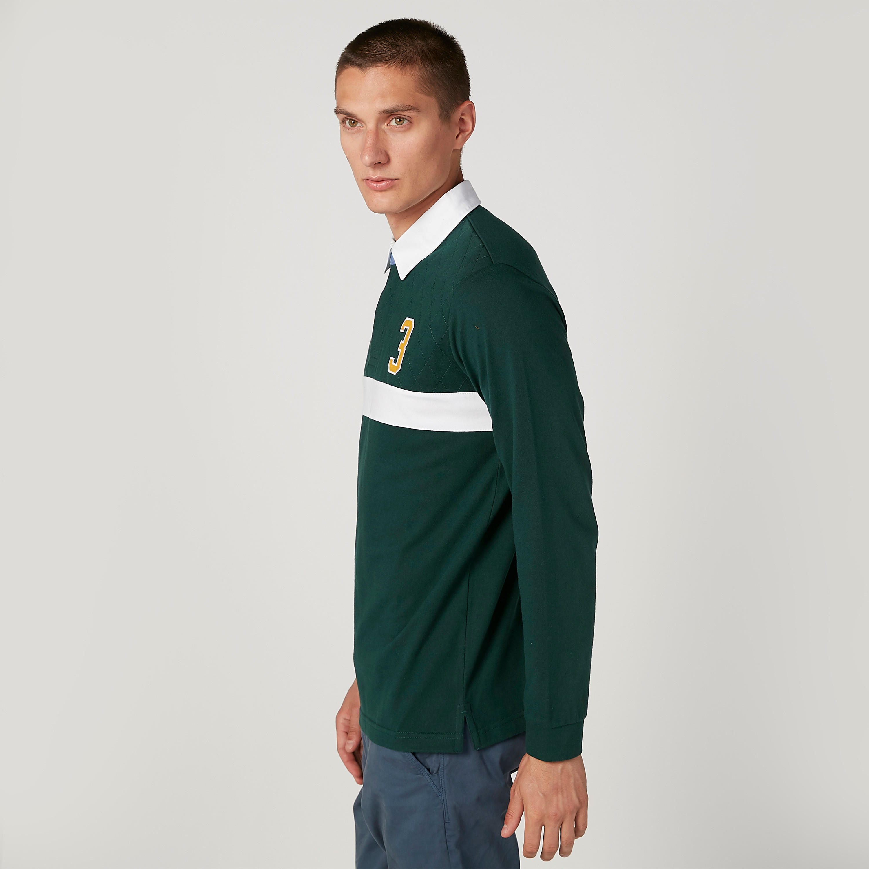 تيشيرت مطرّز بياقة بولو وأكمام طويلة-men-clothing-tshirtsandpolos-polos-image-5