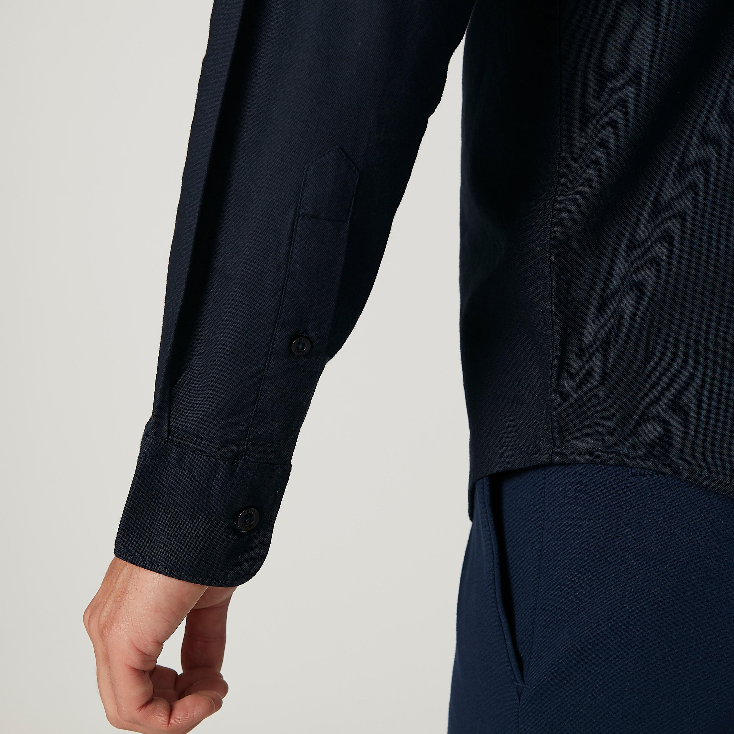قميص مستدام سليم سادة بأكمام طويلة -men-clothing-shirts-image-3