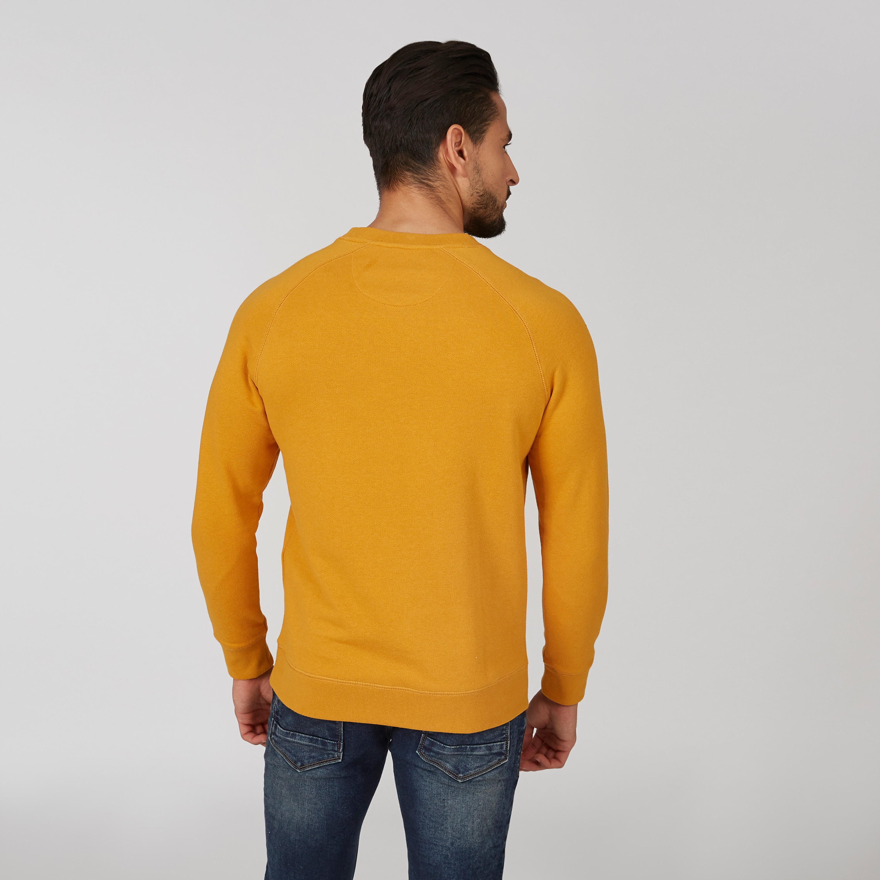 Sustainable Plain Sweatshirt with Crew Neck and Long Sleeves-men-winterwear-hoodiesandsweatshirts-image-2