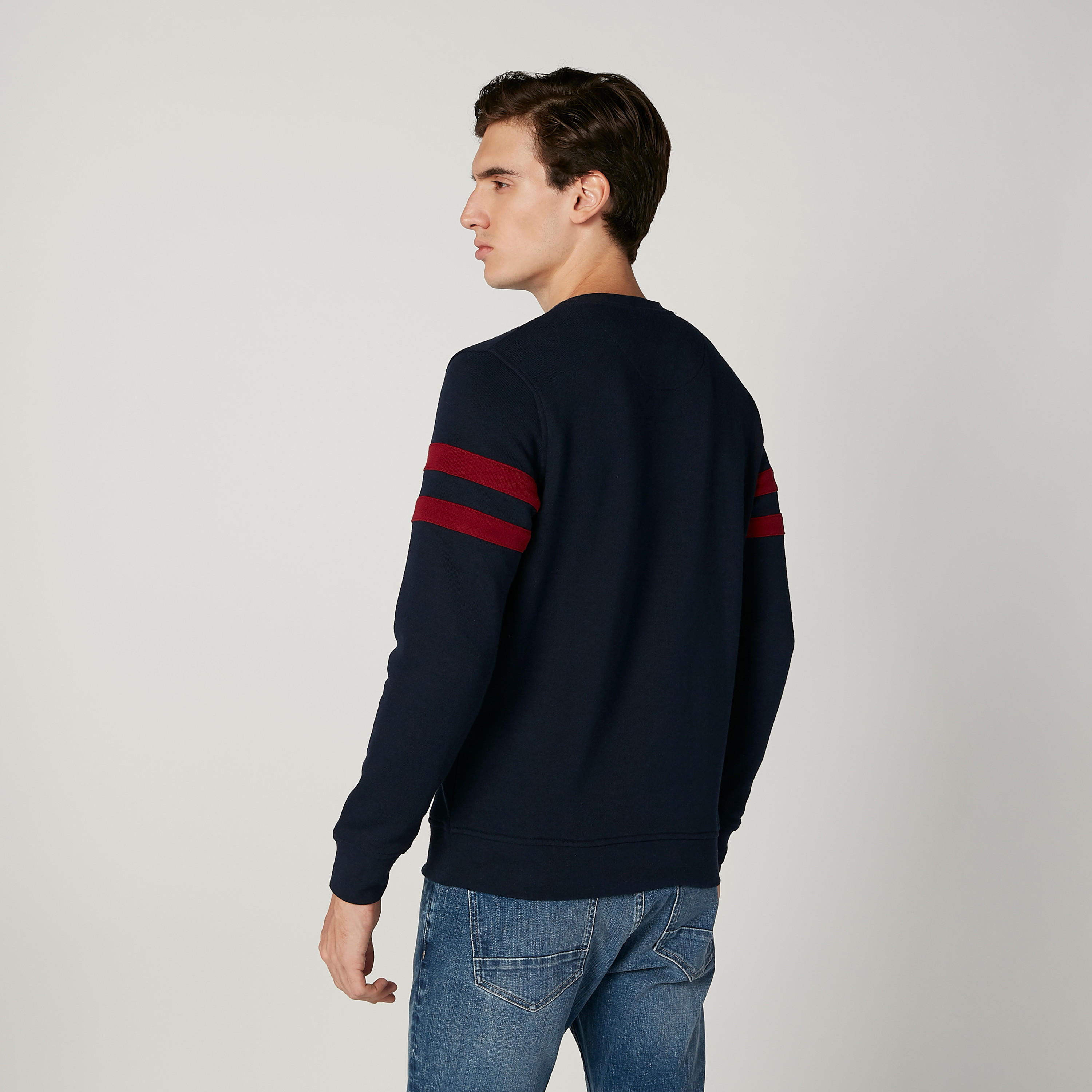 Sustainable Plain Sweatshirt with Crew Neck and Long Sleeves-men-winterwear-hoodiesandsweatshirts-image-4