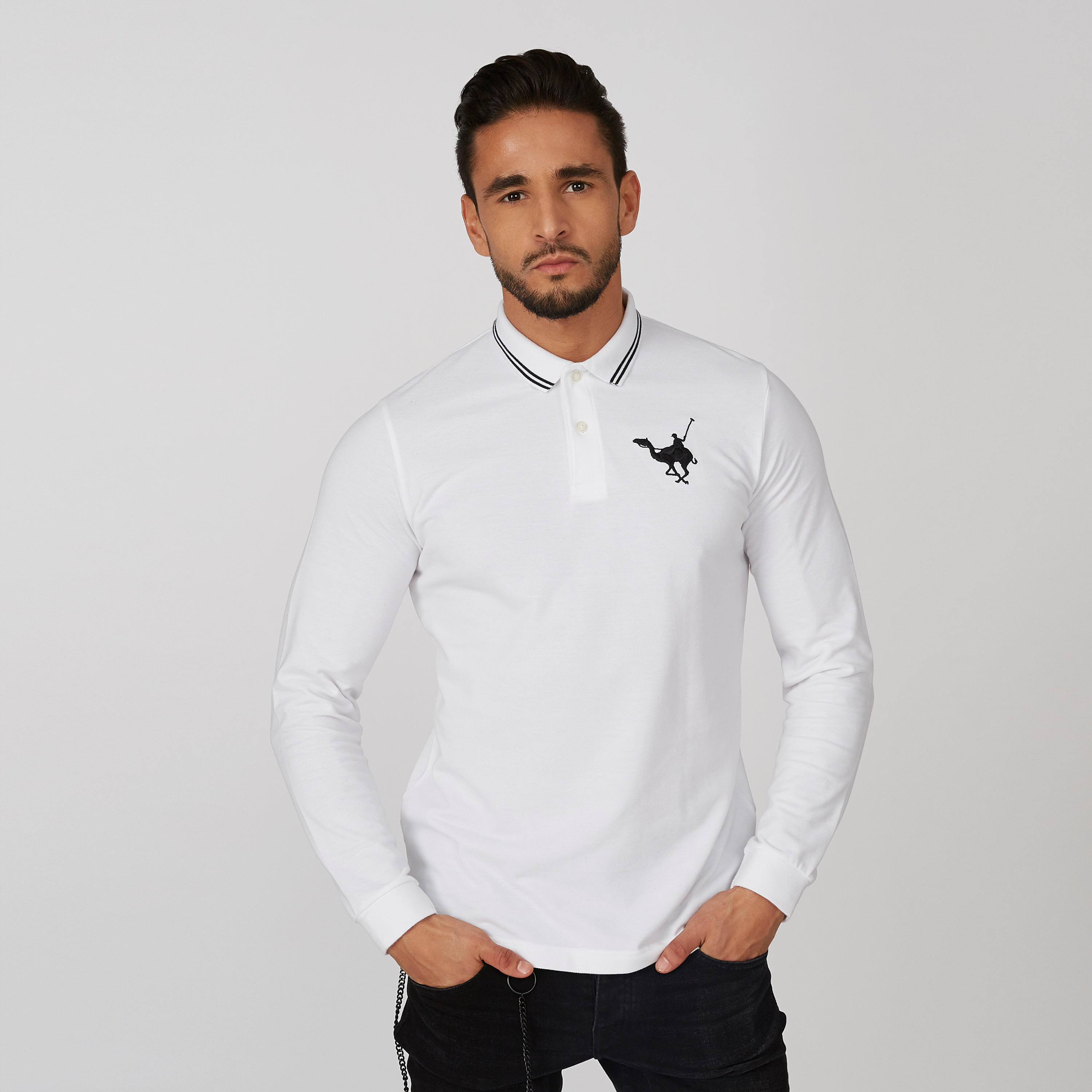 تيشيرت مستدام بولو سليم مطرّز -men-clothing-tshirtsandpolos-polos-image-1