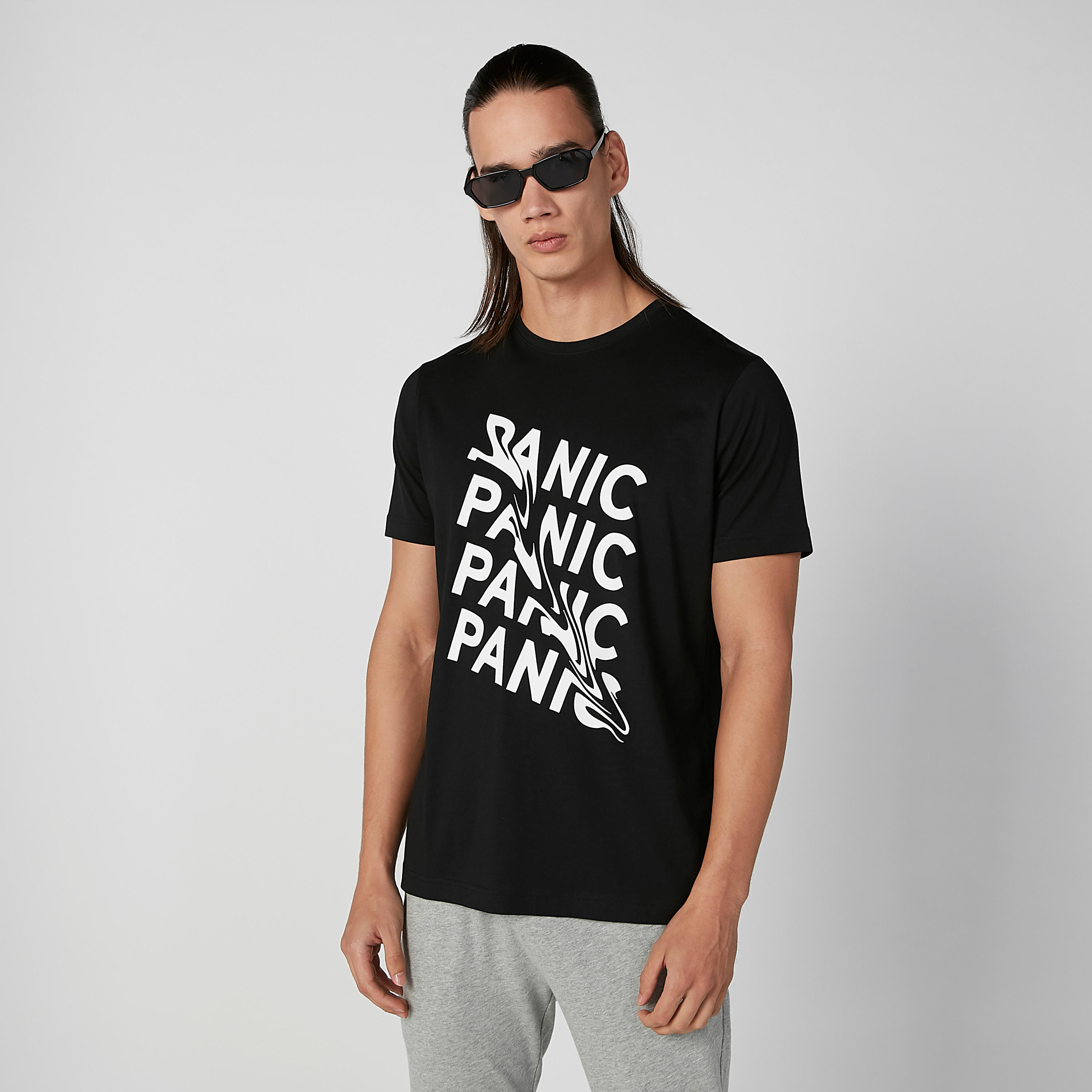Printed T-shirt with Round Neck and Short Sleeves-men-clothing-tshirtsandpolos-tshirts-image-1