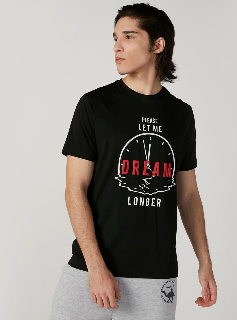Printed T-shirt with Round Neck and Short Sleeves-men-clothing-tshirtsandpolos-tshirts-image-1