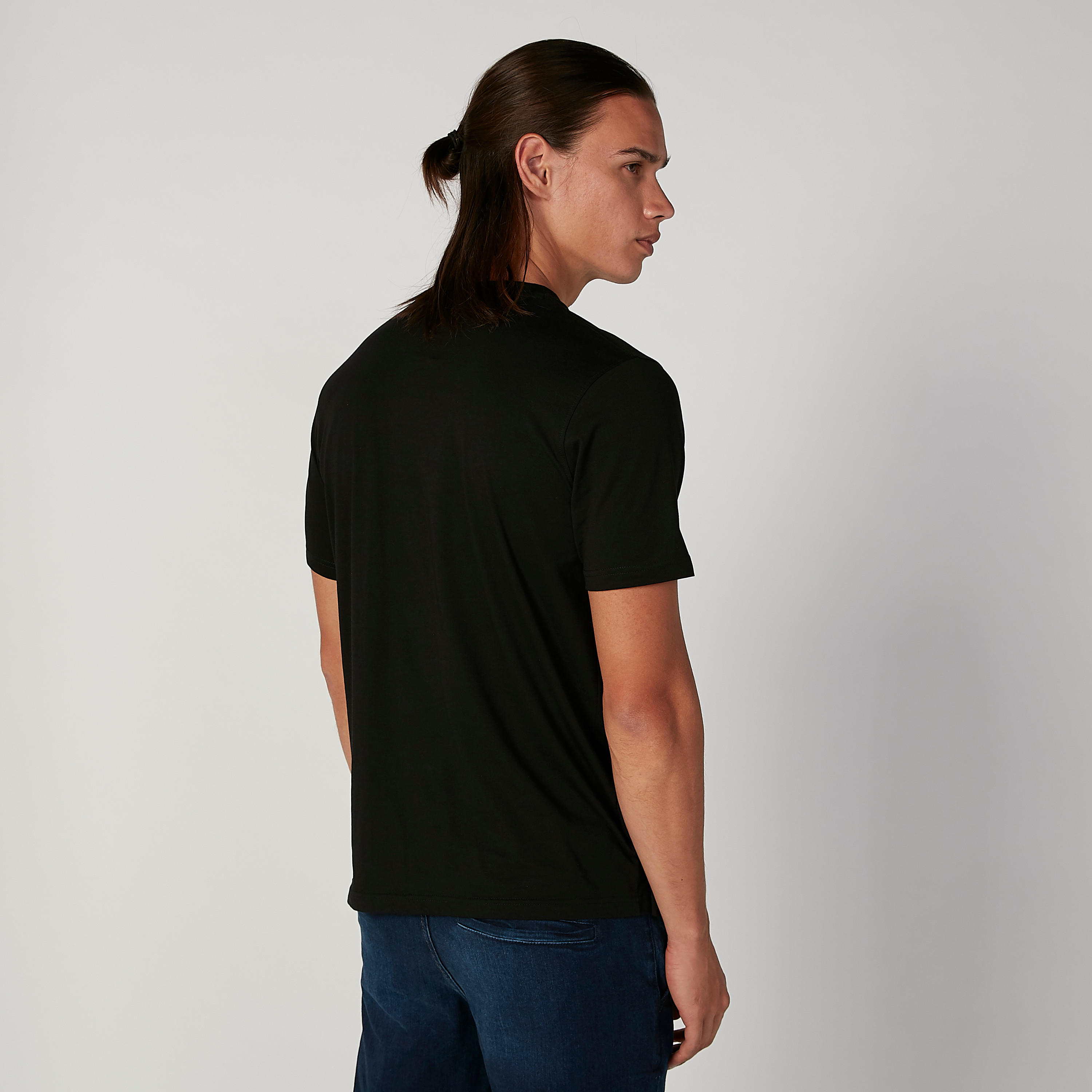 Slim Fit Printed T-shirt with Crew Neck and Short Sleeves-men-clothing-tshirtsandpolos-tshirts-image-3