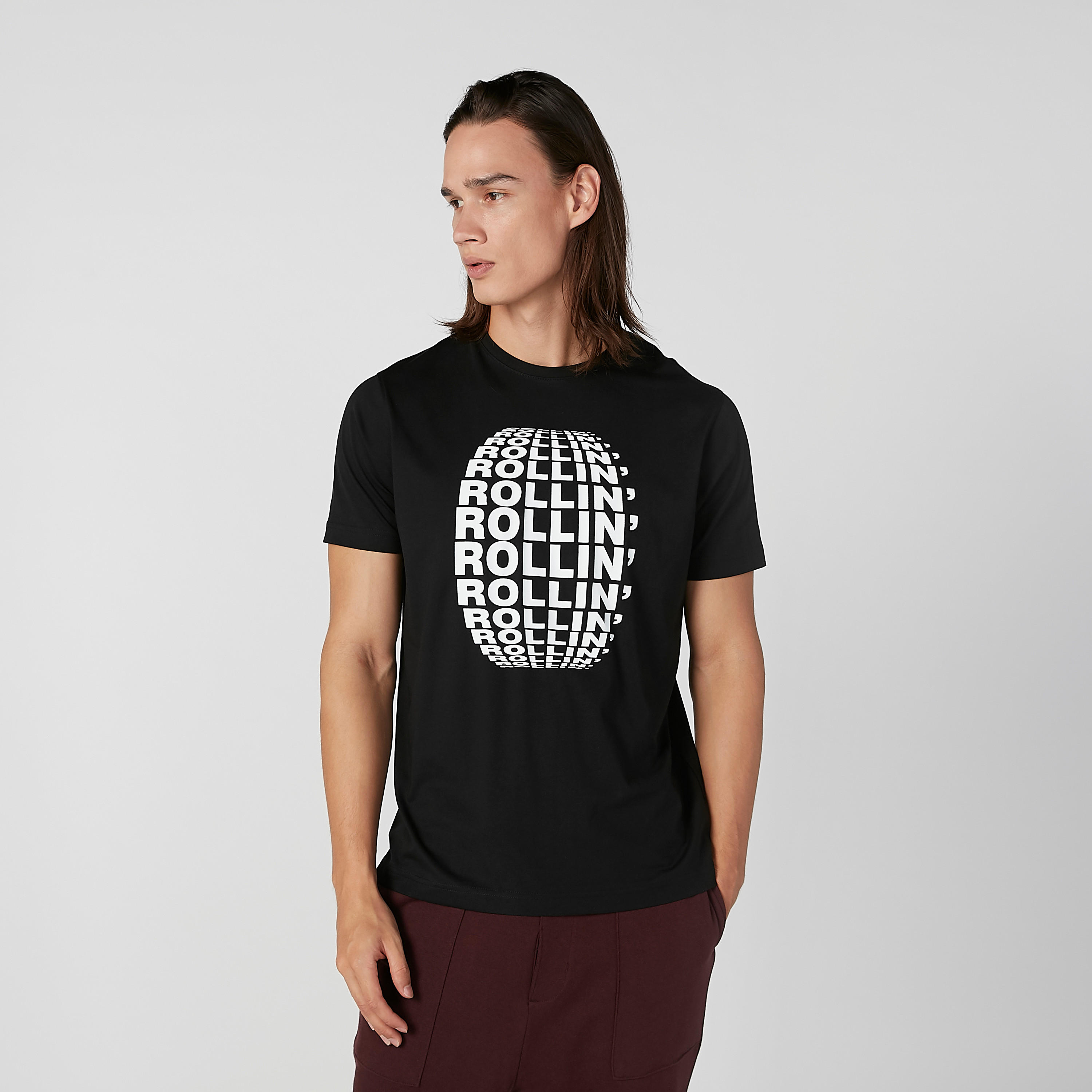 Printed T-shirt with Round Neck and Short Sleeves-men-clothing-tshirtsandpolos-tshirts-image-1