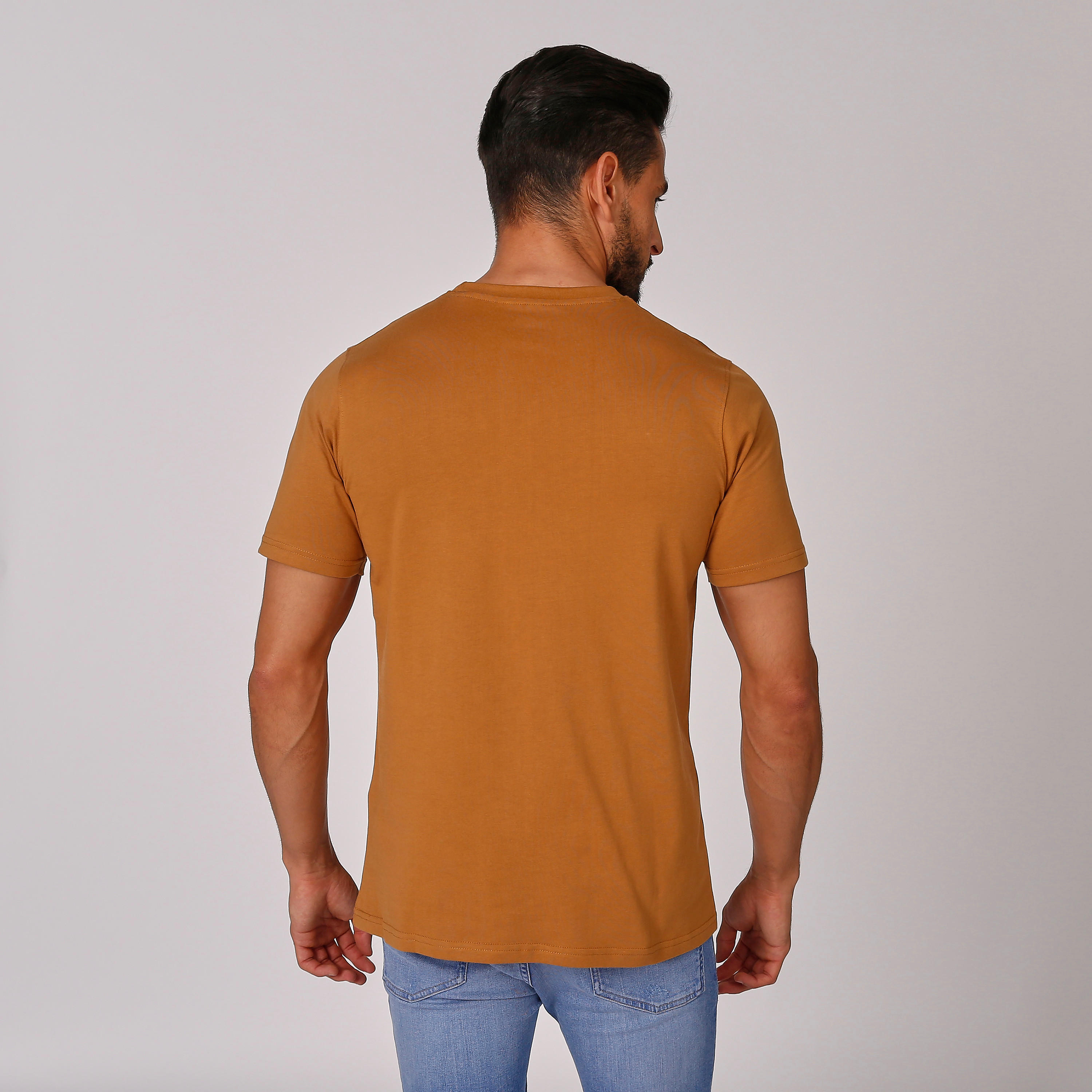 Plain T-shirt with Round Neck and Short Sleeves-men-clothing-tshirtsandpolos-tshirts-image-2