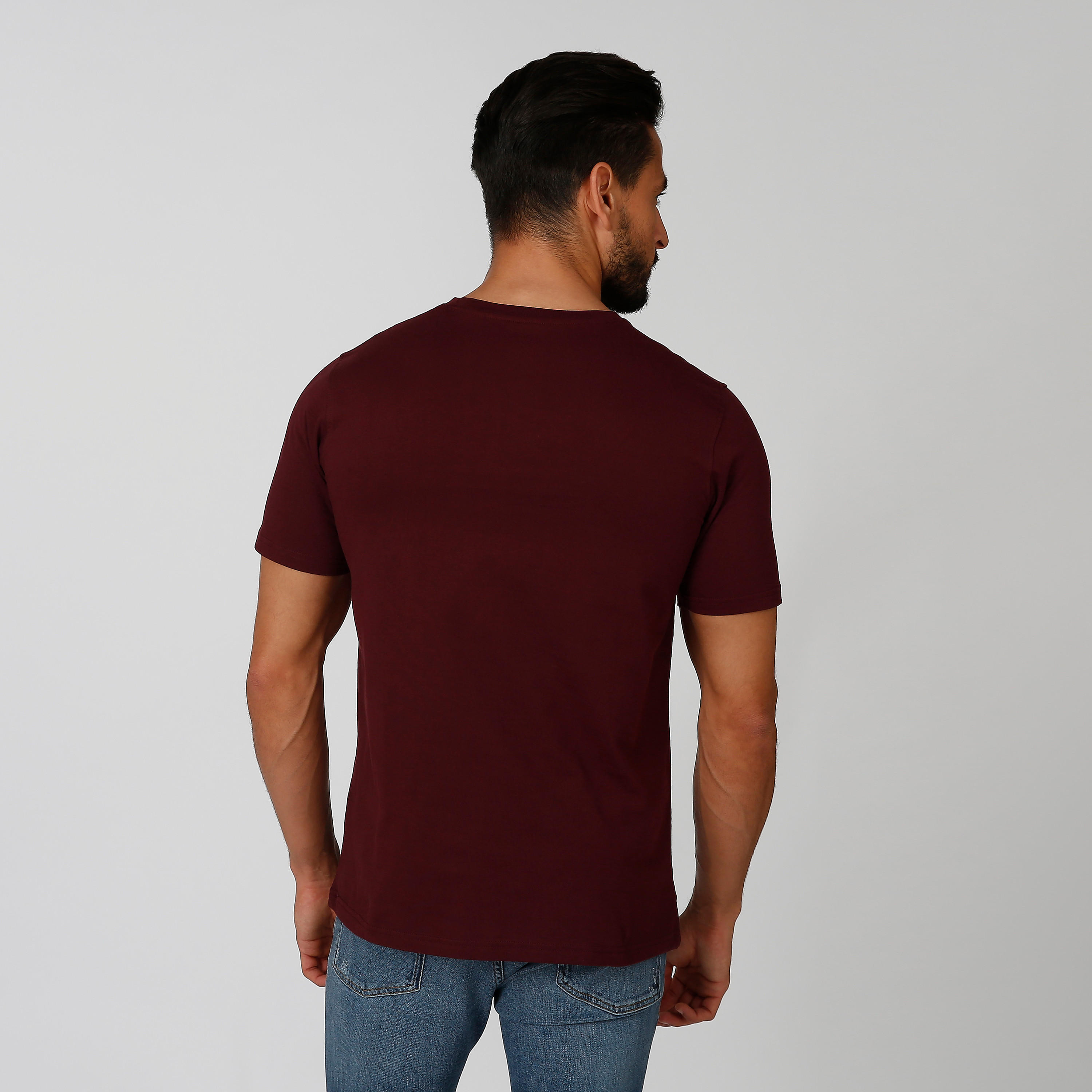 تيشيرت سادة بياقة مستديرة وأكمام قصيرة-men-clothing-tshirtsandpolos-tshirts-image-6