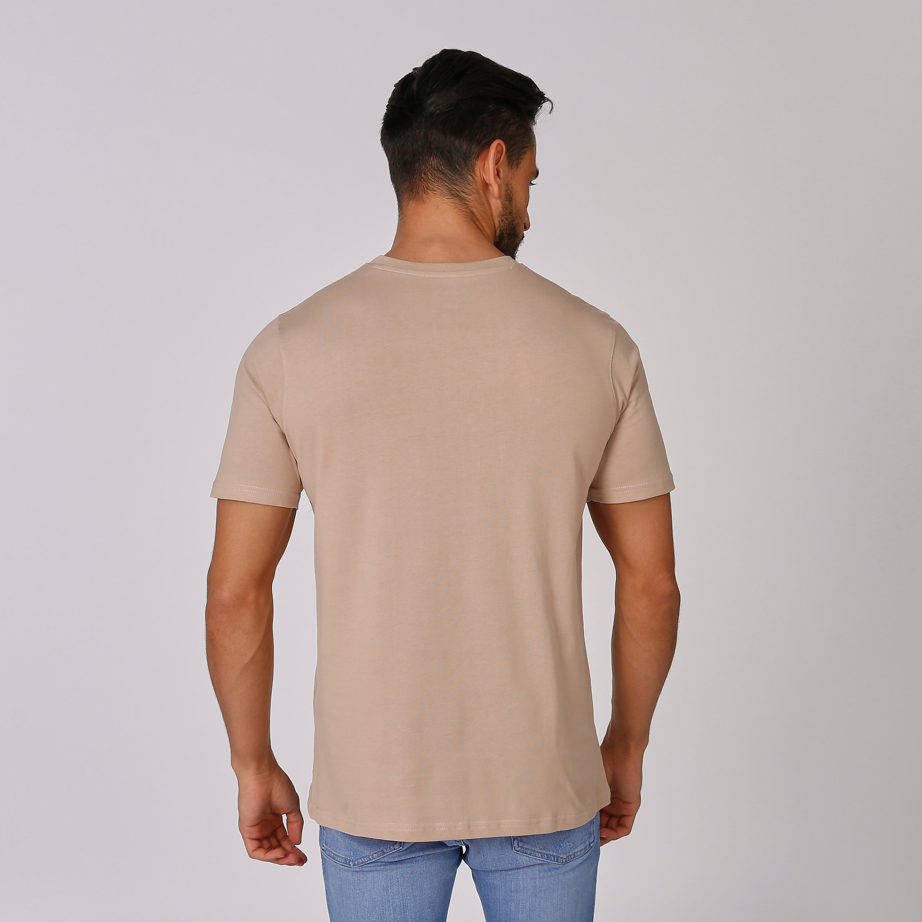 تيشيرت سادة بياقة مستديرة وأكمام قصيرة-men-clothing-tshirtsandpolos-tshirts-image-11